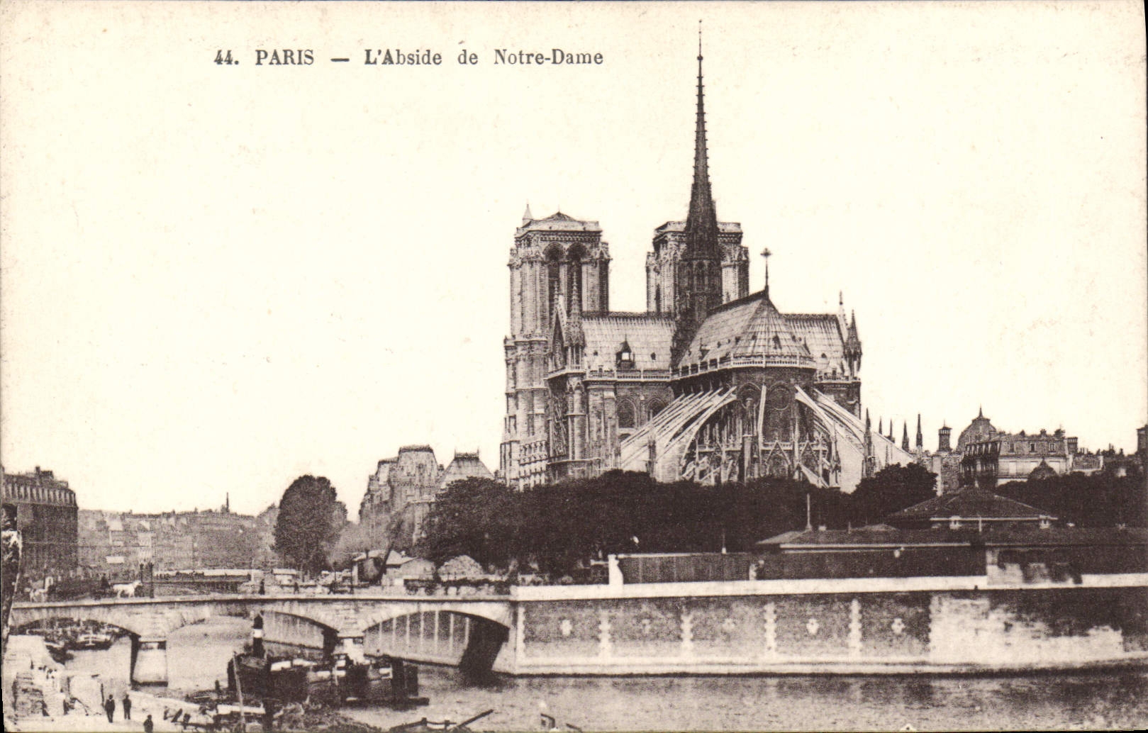 CPA Paris L'Abside de Notre Dame
