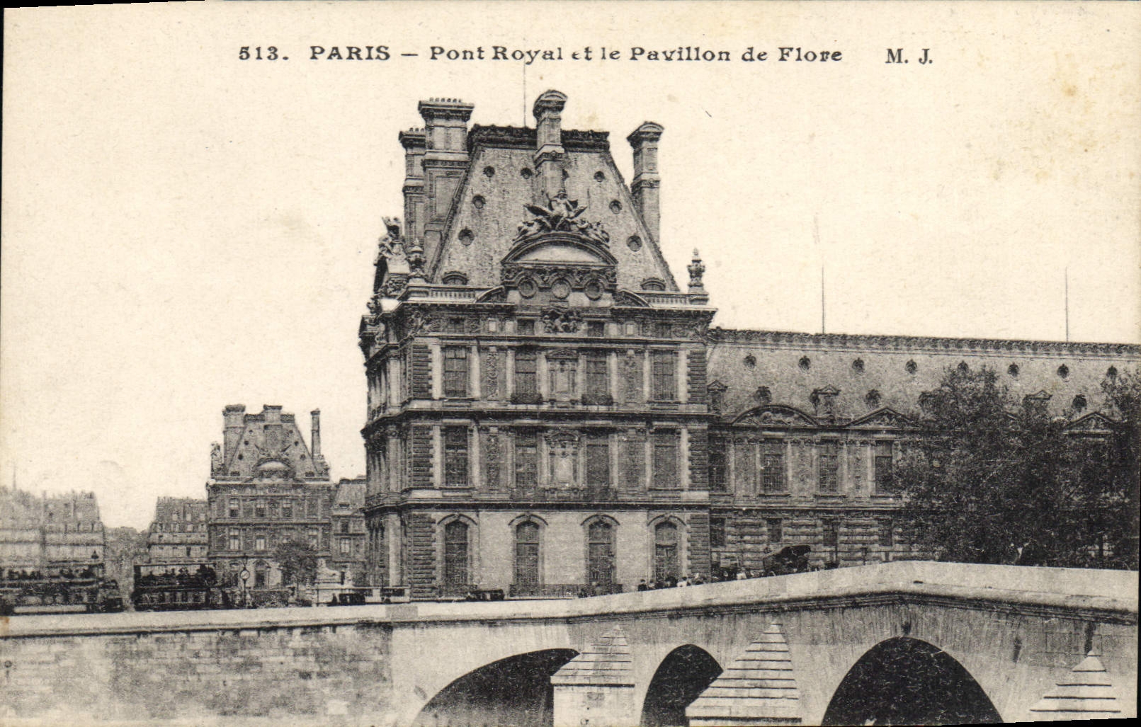 CPA Paris Pont Royal et le Pavillon de Flore 