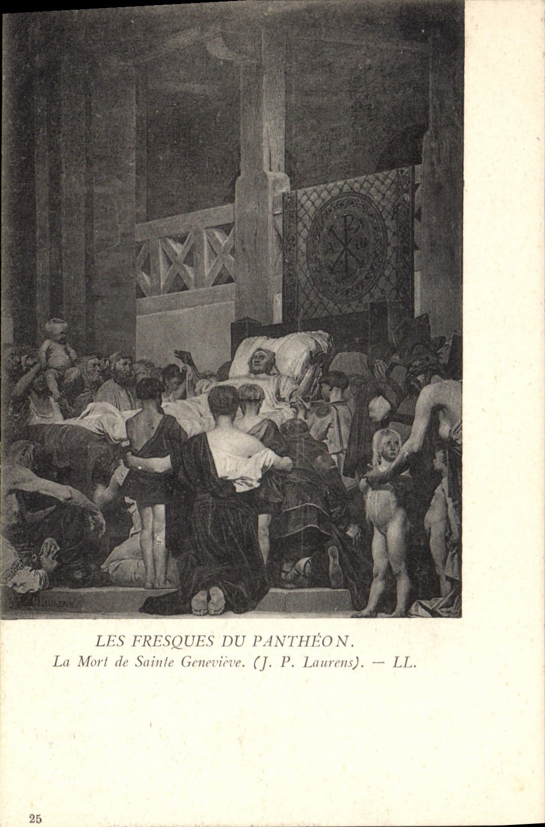 CPA Les Fresques du Pantheon La Mort de Sainte Genevieve 