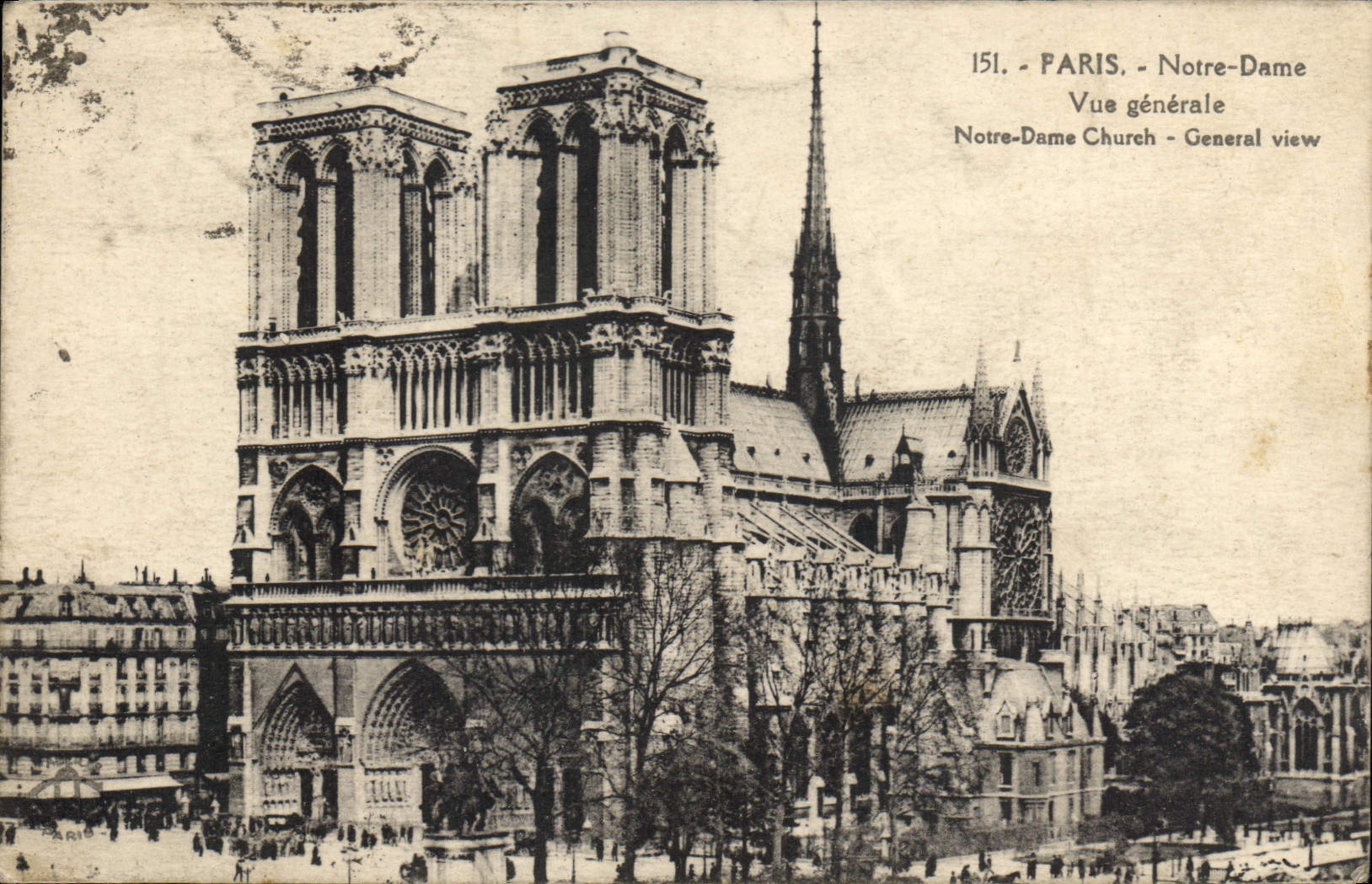 CPA Paris Notre Dame Vue generale