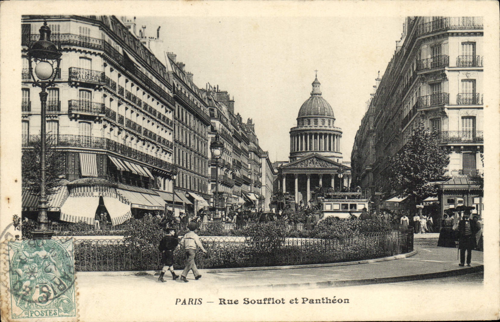 CPA Paris Rue Soufflot et Pantheon 