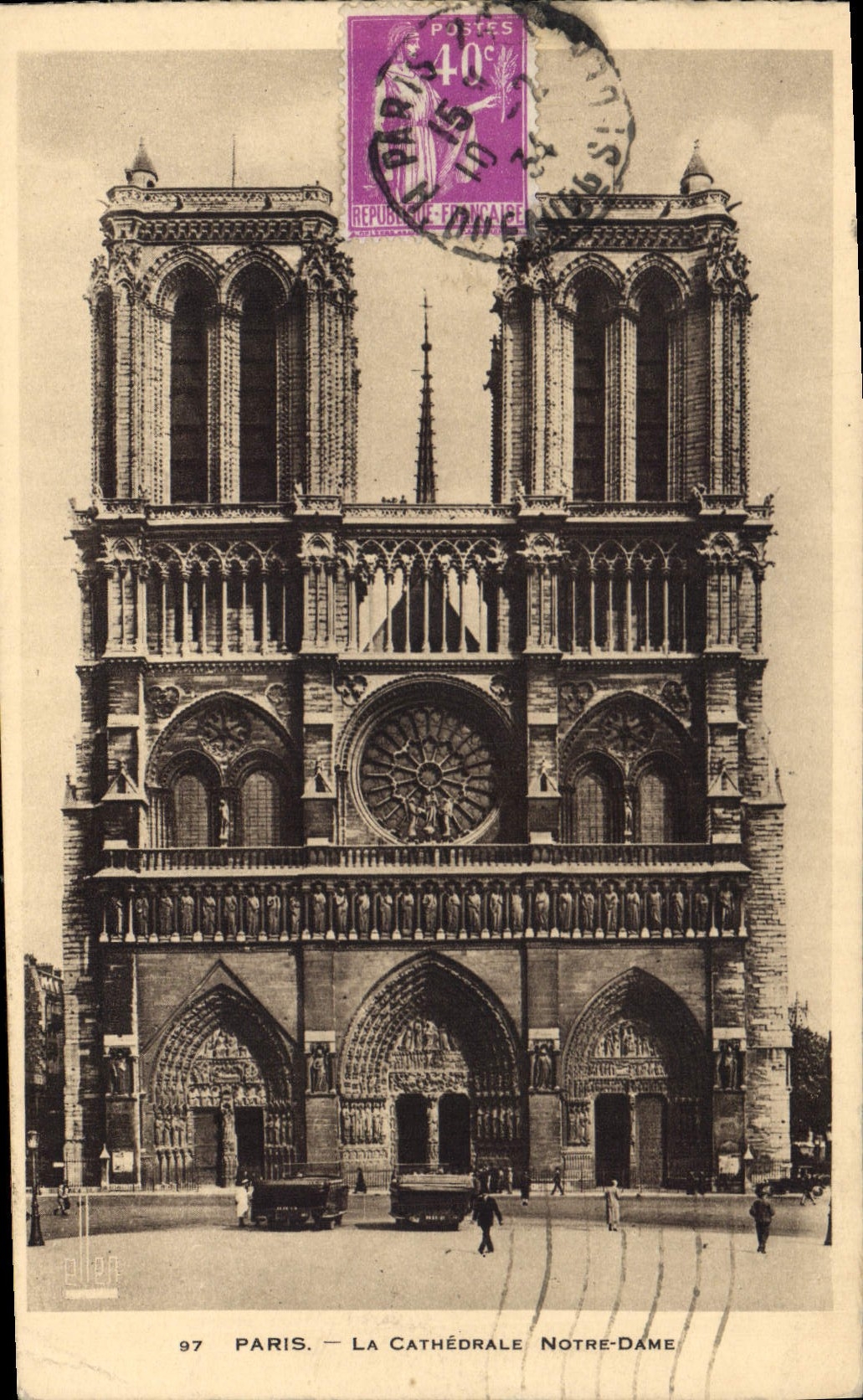 CPA Paris La Cathedrale Notre Dame
