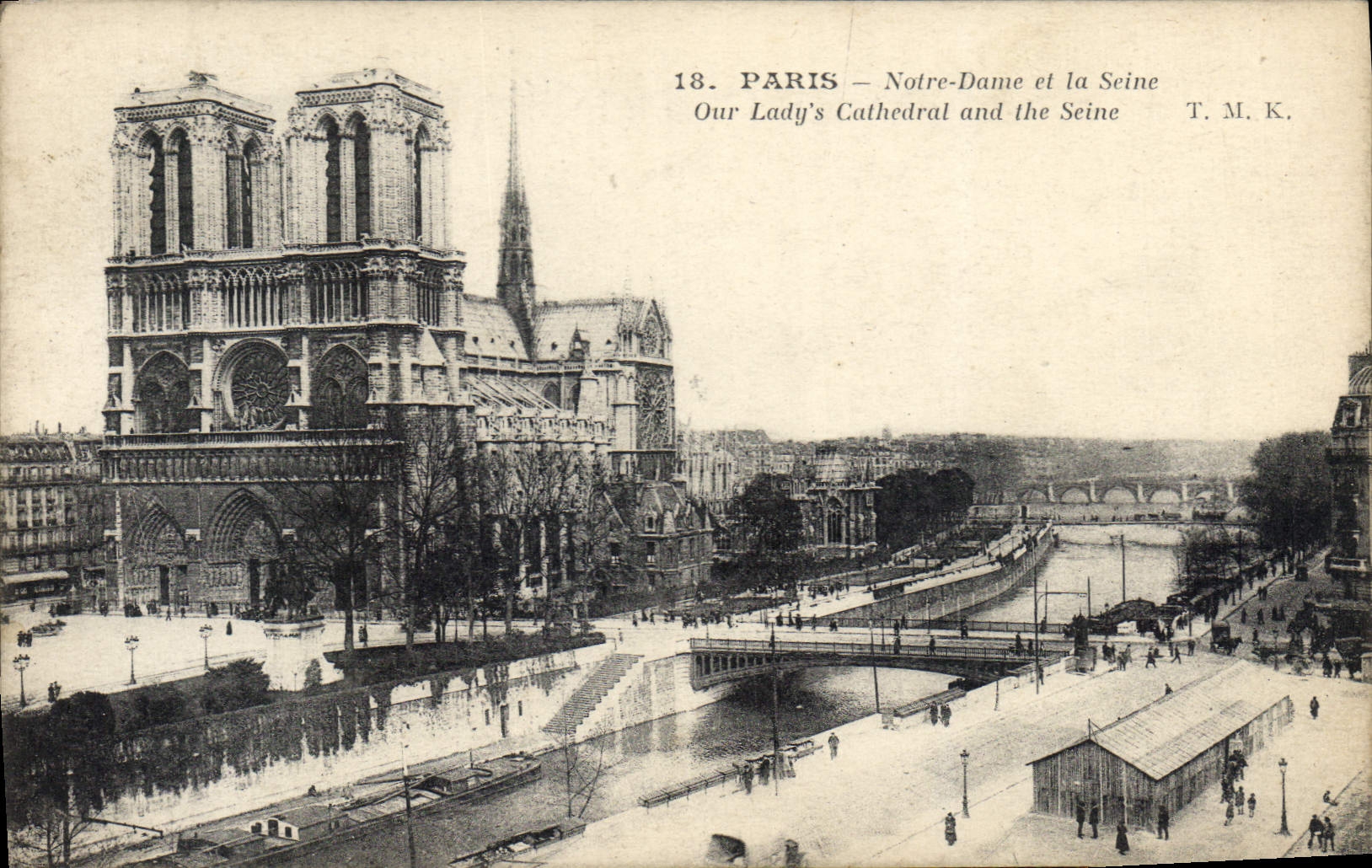 CPA Paris Notre Dame et la Seine