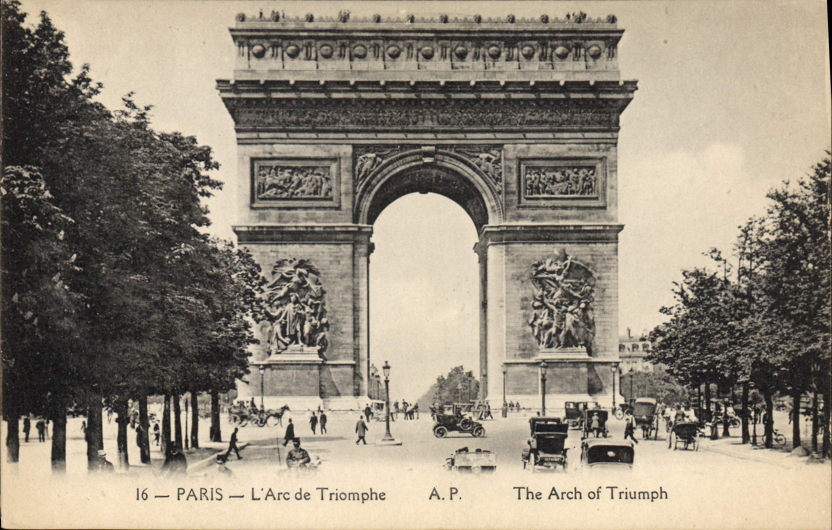 CPA Paris L'Arc de Triomphe 