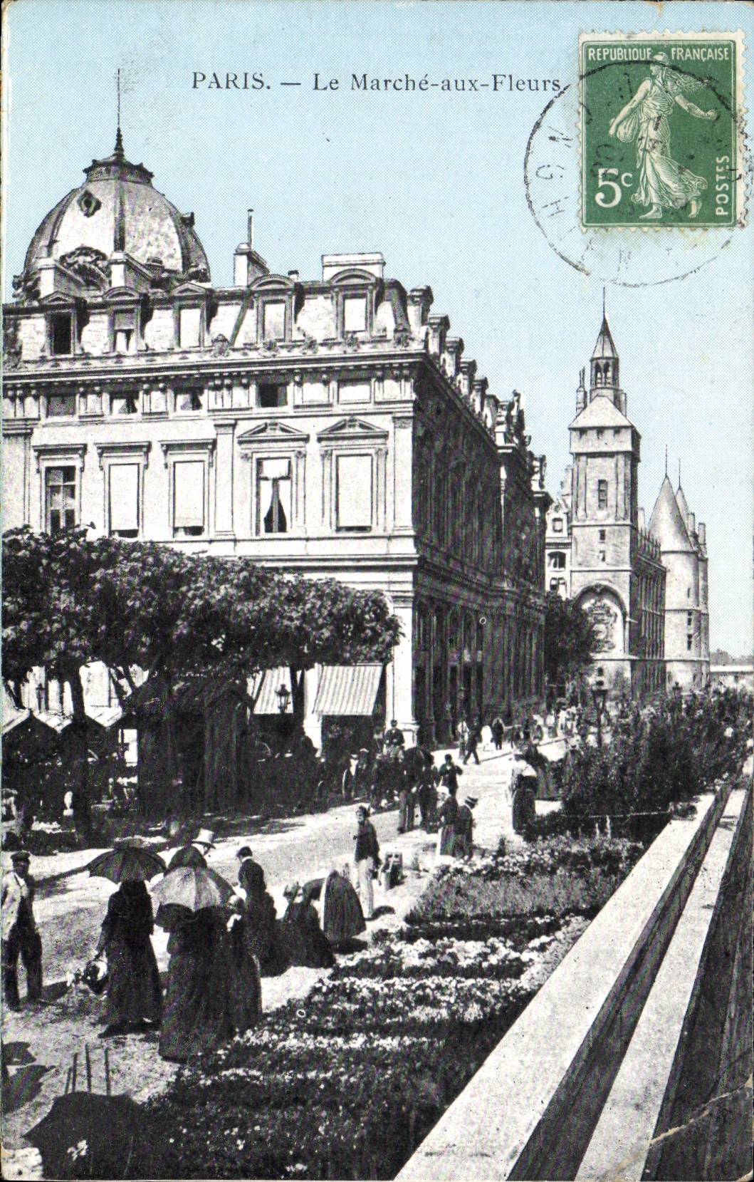 CPA Paris Le Marche aux Fleurs 