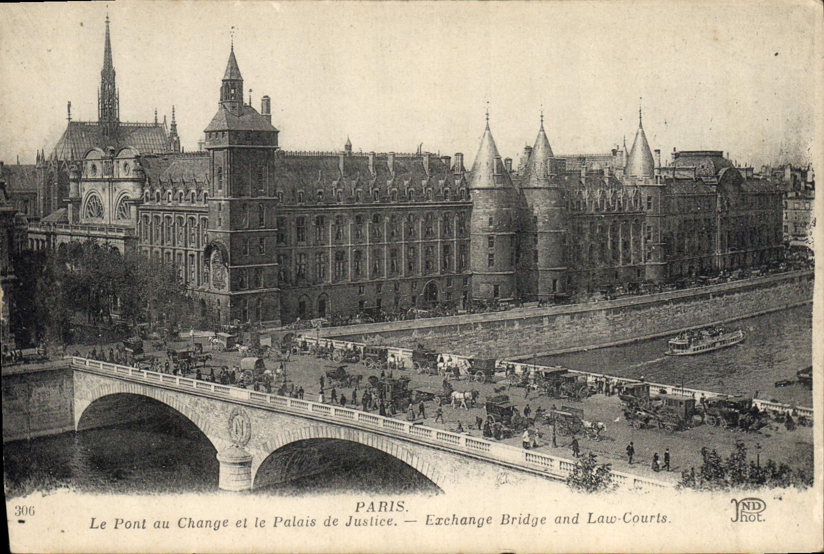CPA Paris Le Pont au Change et le Palais de Justice 