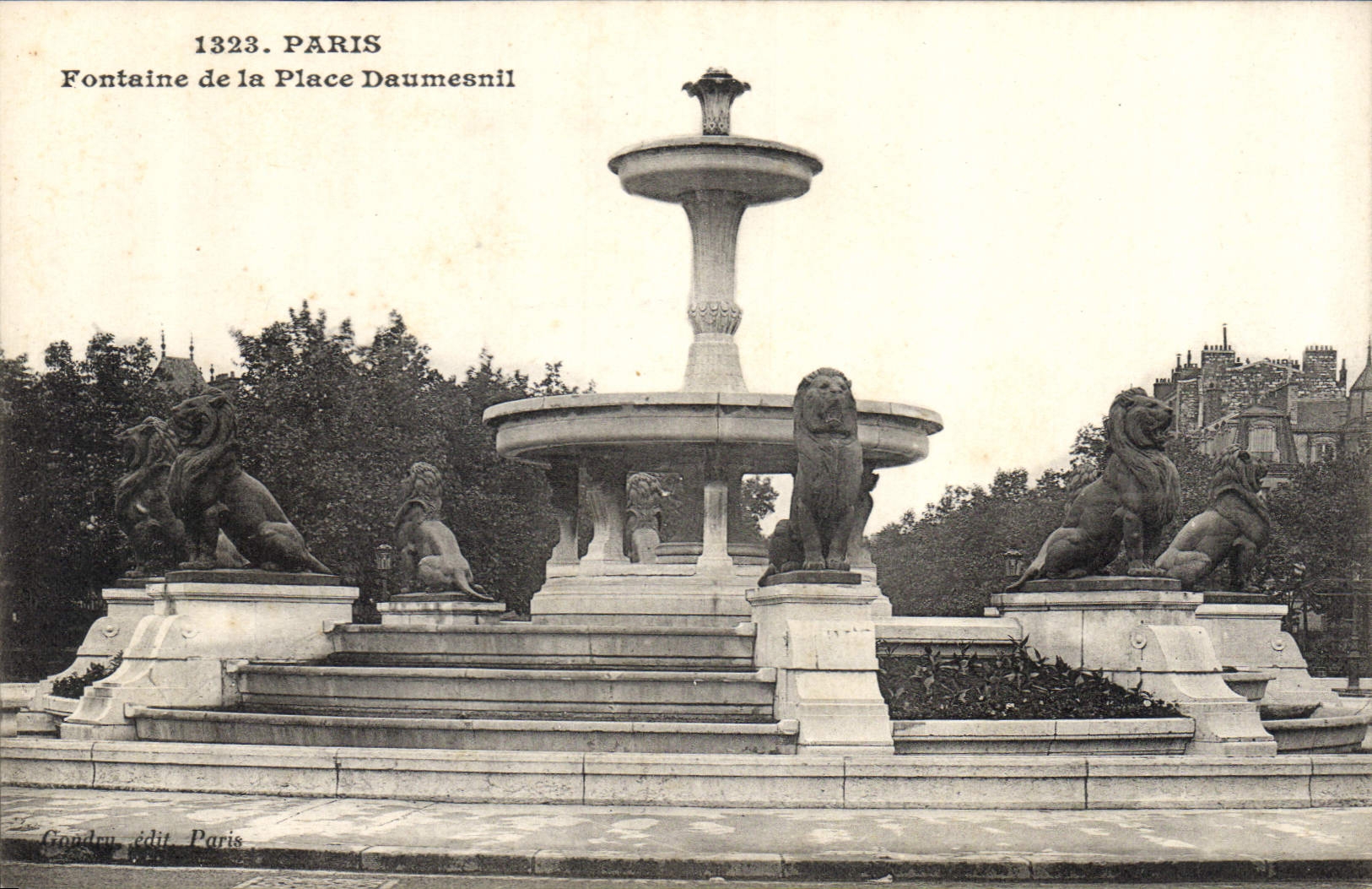 CPA Paris Fontaine de la Place Daumesnil