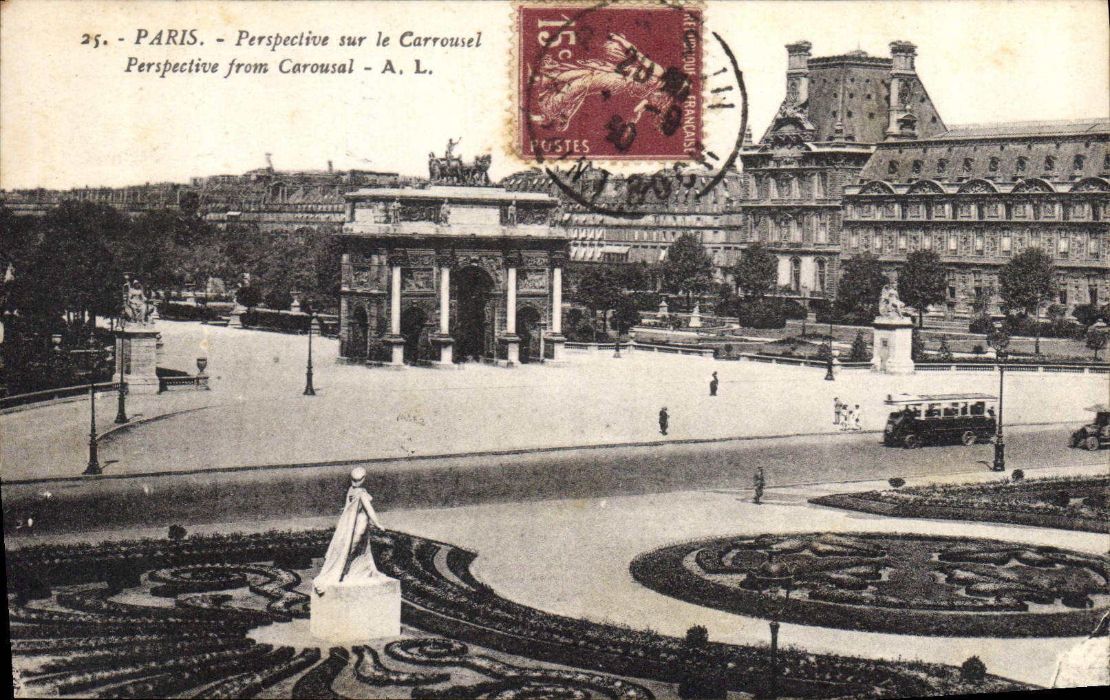 CPA Paris Perspective sur le Carrousel 