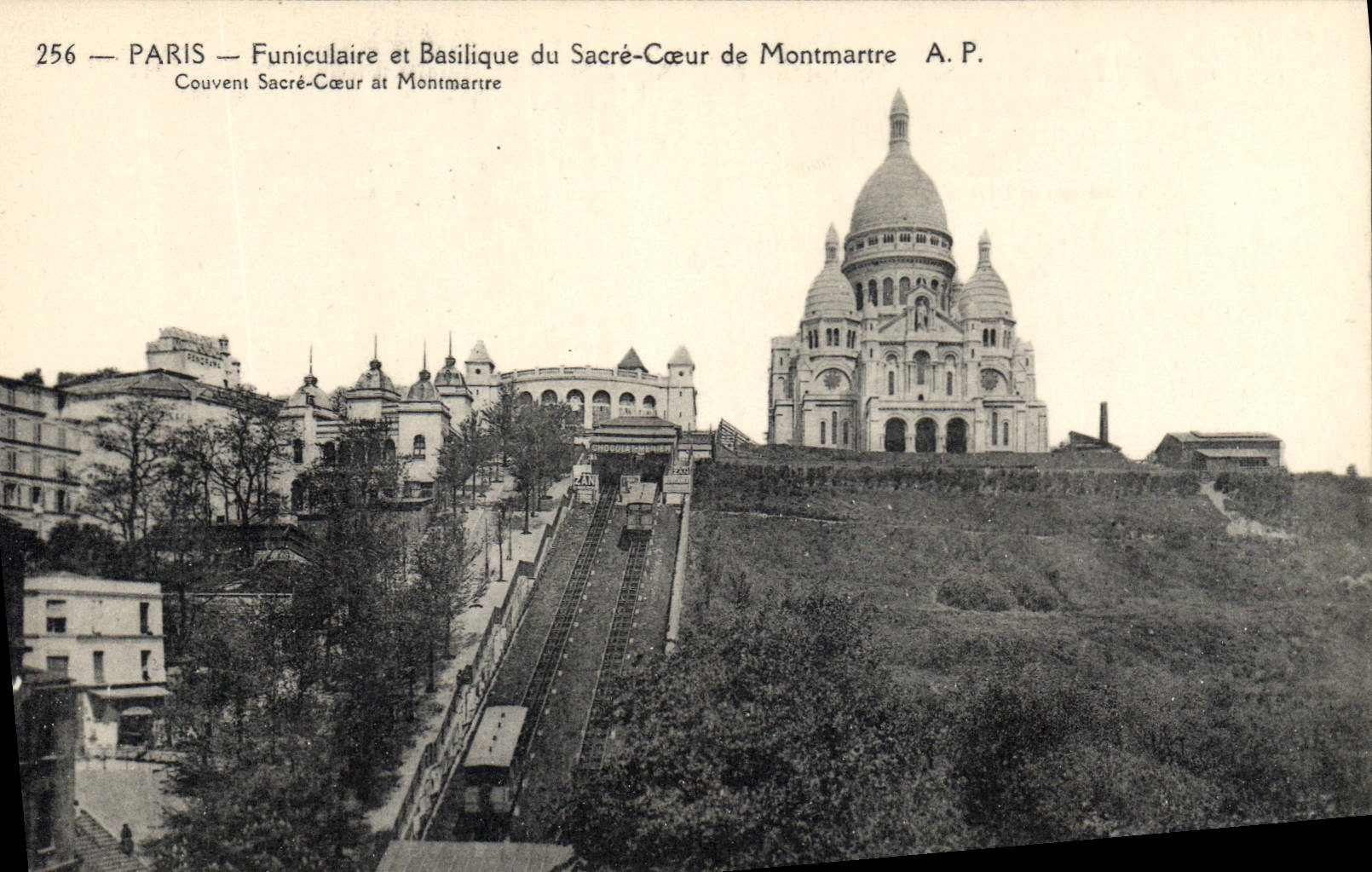 CPA Paris Funiculaire et Basilique du Sacre Coeur de Montmartre