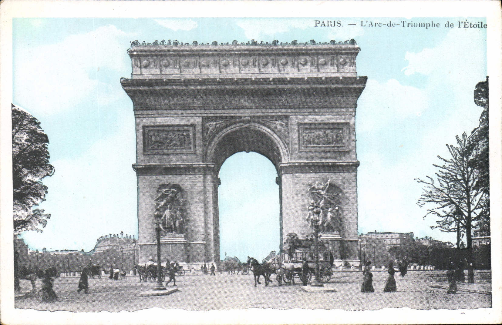 CPA Paris L'Arc de Triomphe de l'Etoile