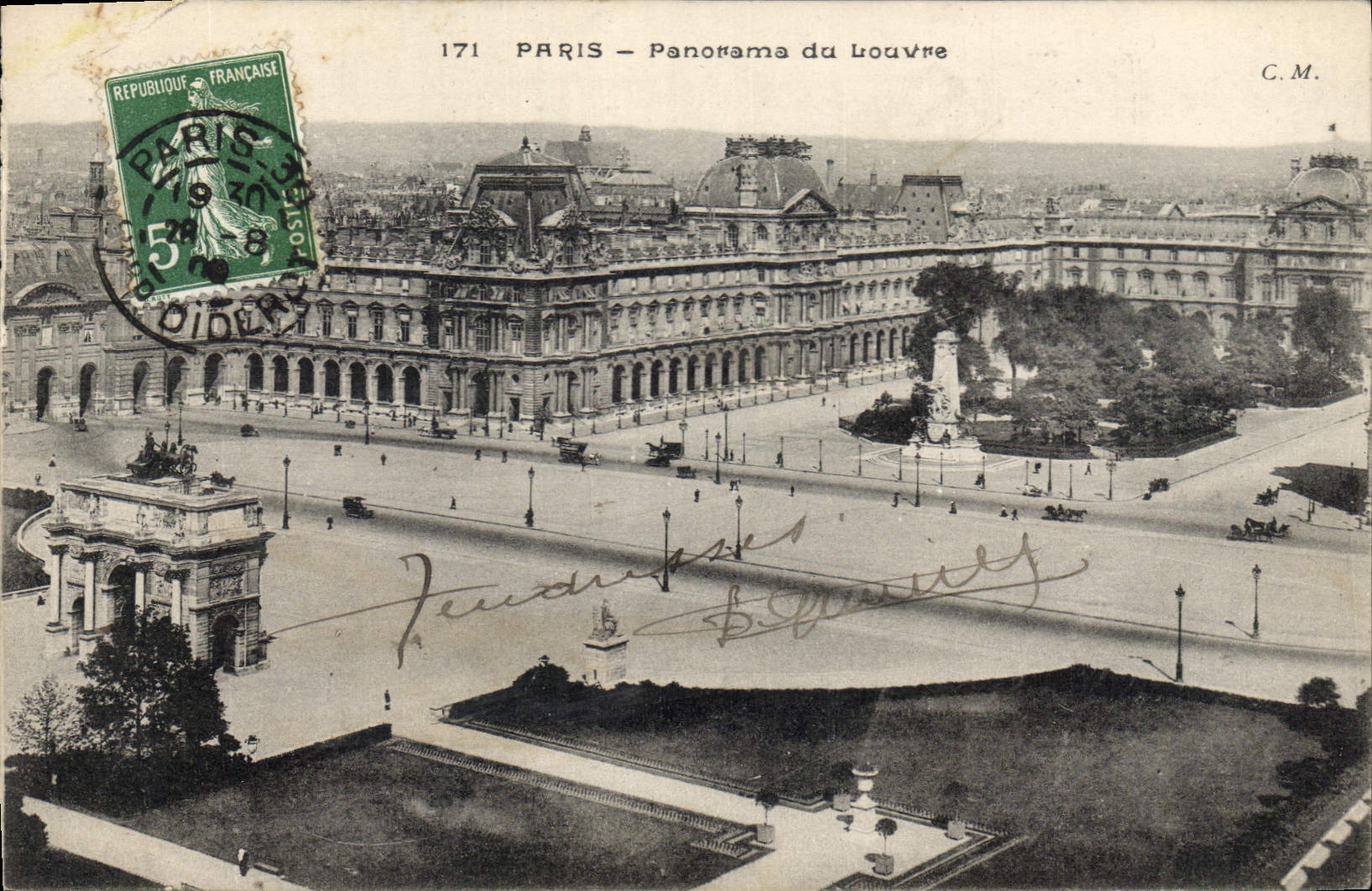 CPA Paris Panorama du Louvre 