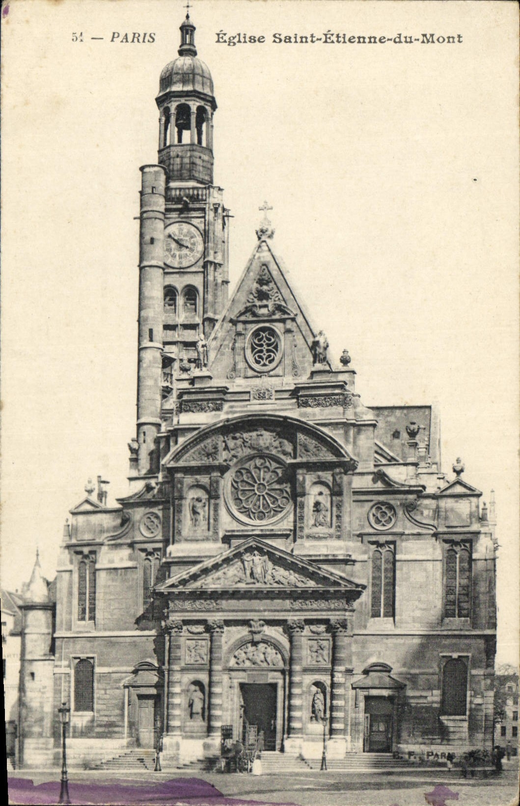 CPA Paris Eglise Saint Etienne du Mont