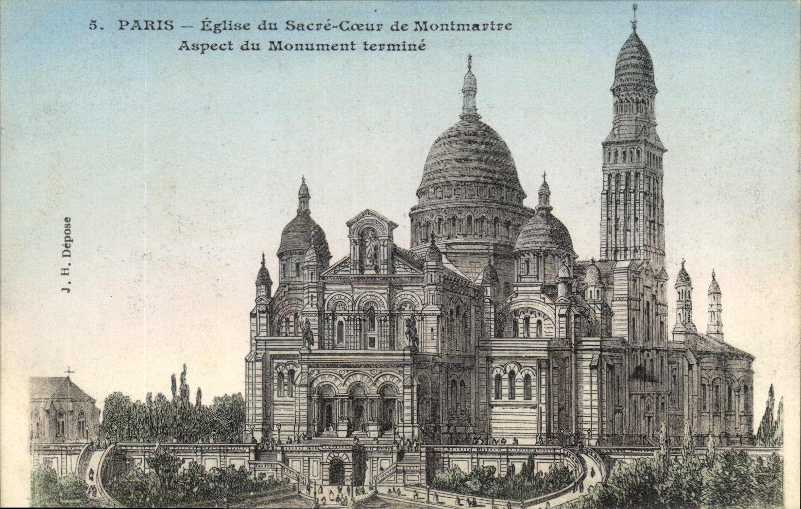 CPA Paris Eglise du Sacre Coeur de Montmartre Aspect du Monument termine