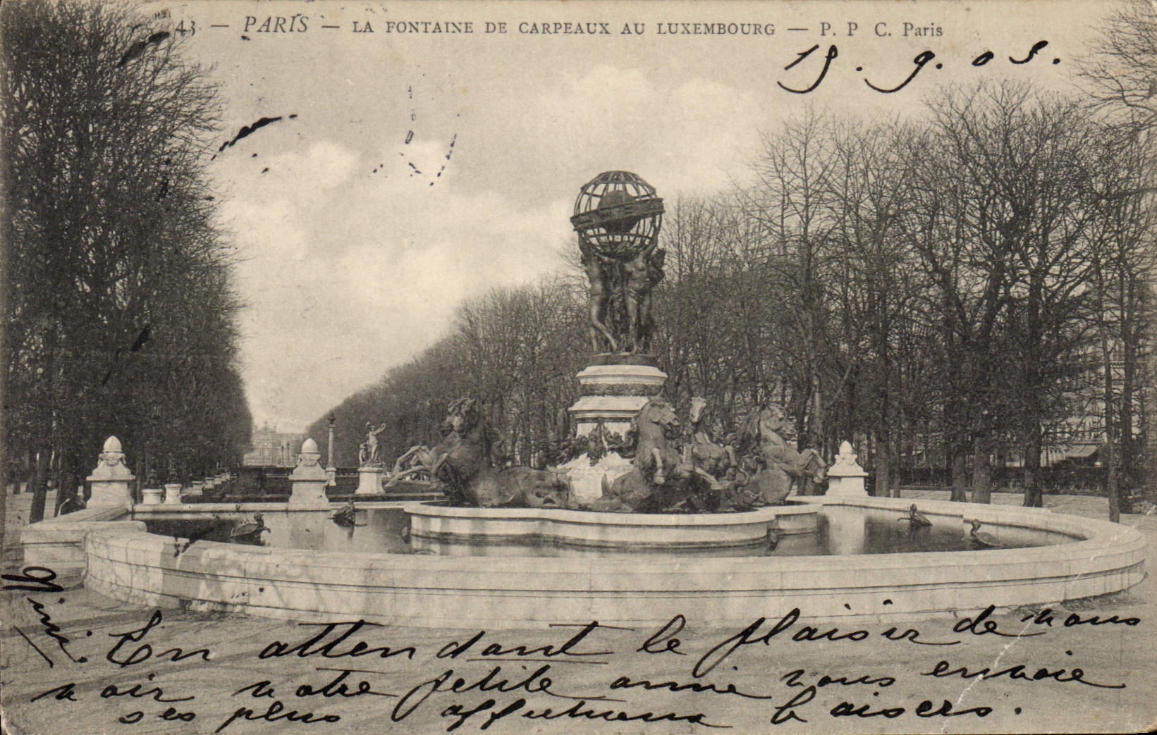 CPA Paris La Fontaine de Carpeaux au Luxembourg 