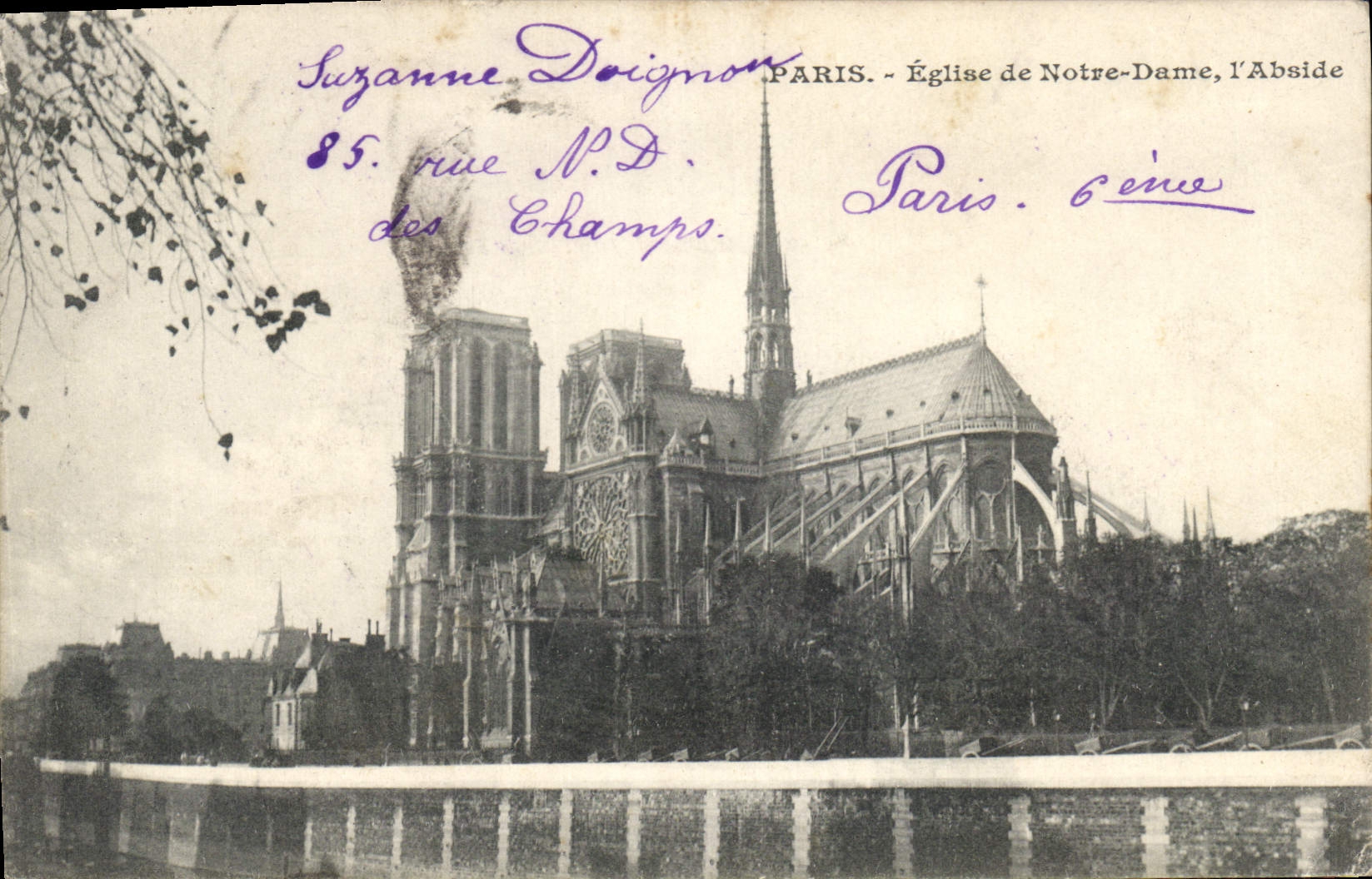 CPA Paris Eglise de Notre Dame l'Abside