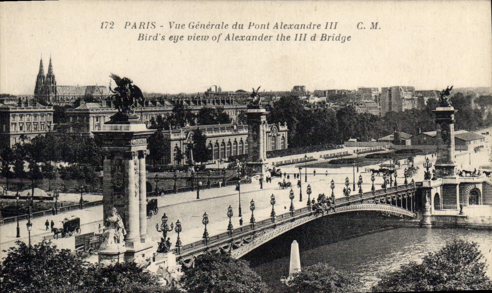 CPA Paris Vue generale du Pont Alexandre III
