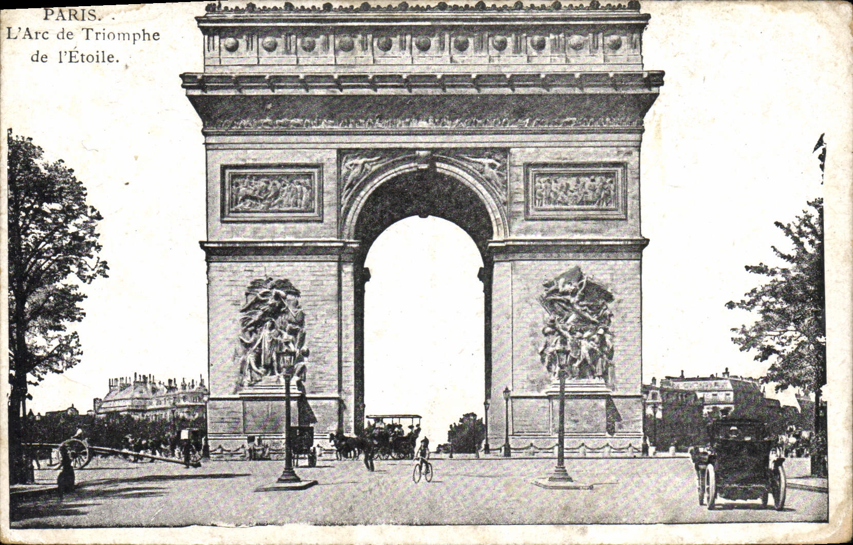 CPA Paris L'Arc de Triomphe de l'Etoile