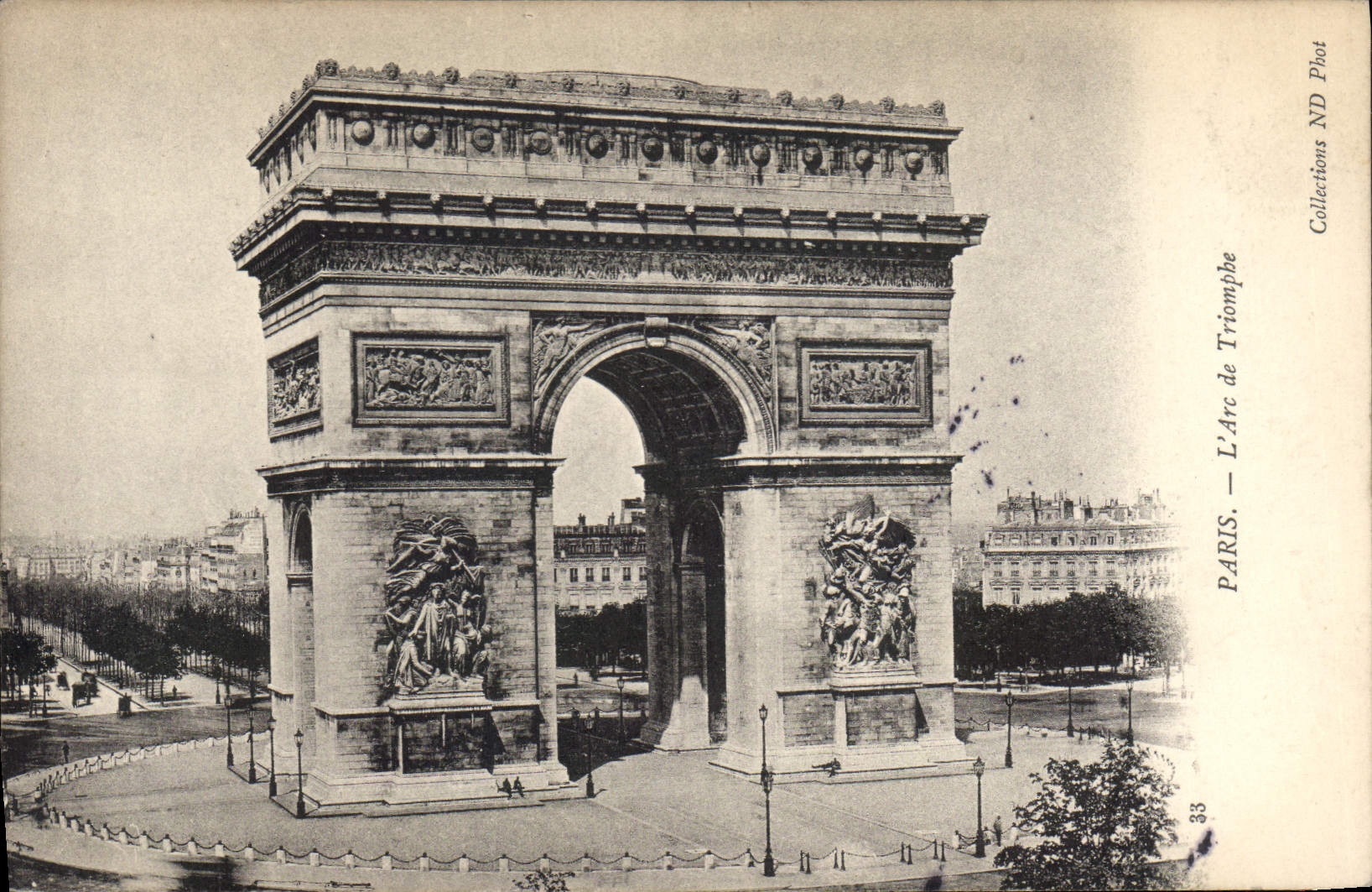 CPA Paris l'Arc de Triomphe 