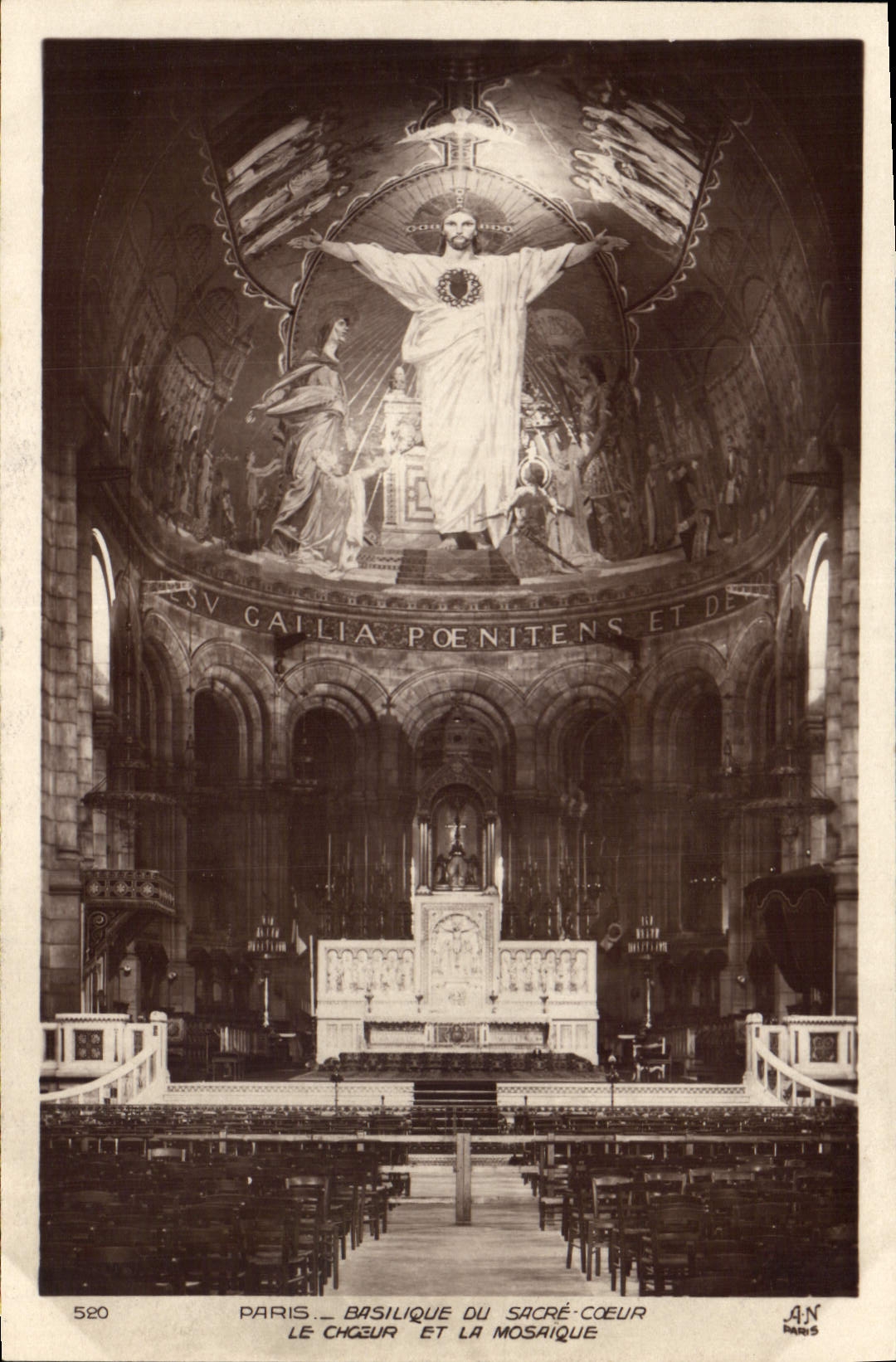 CPA Paris Basilique du Sacre Coeur le Chaur et la Mosaique