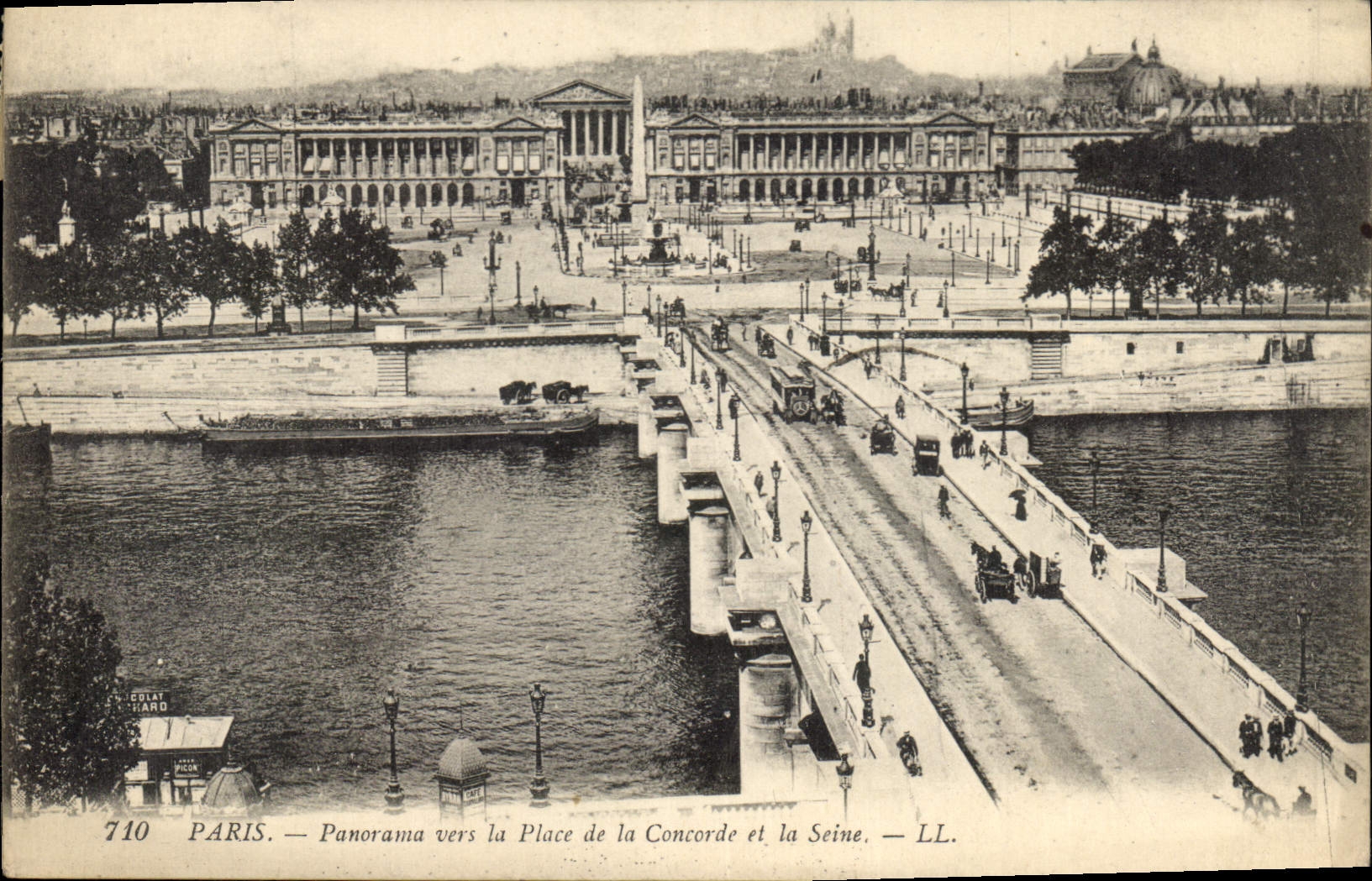 CPA Paris Panorama vers la Place de la Concorde et la Seine