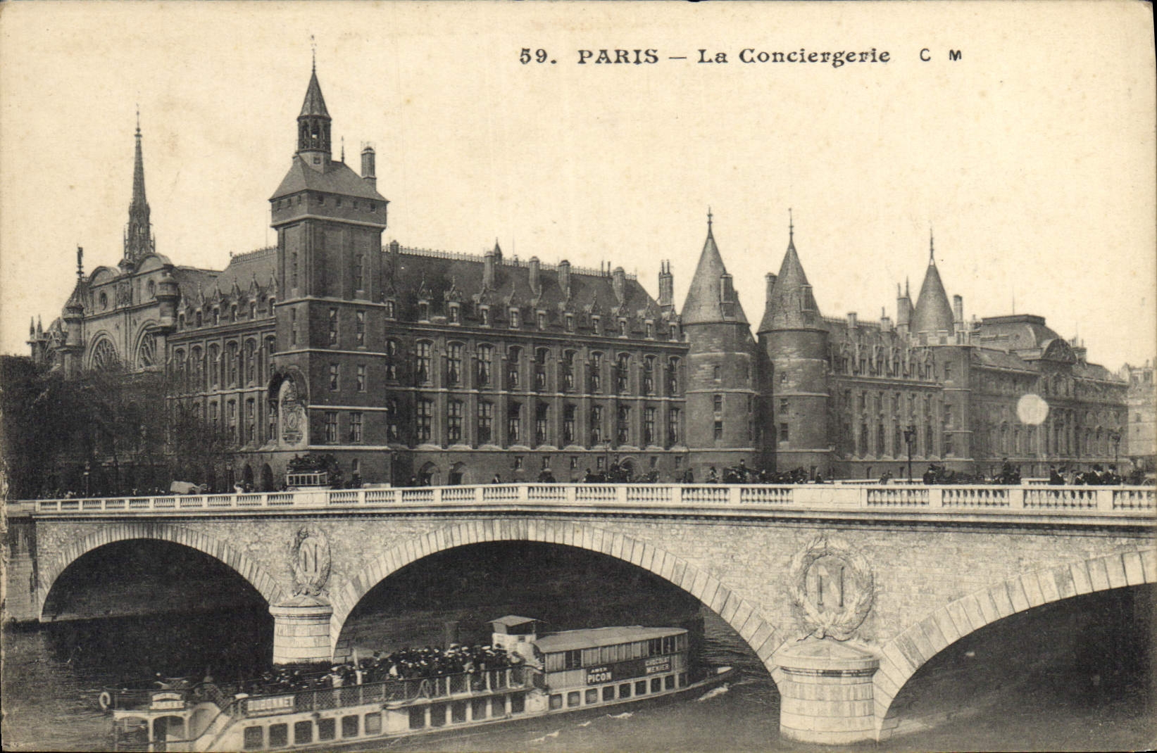 CPA Paris La Conciergerie Bateau