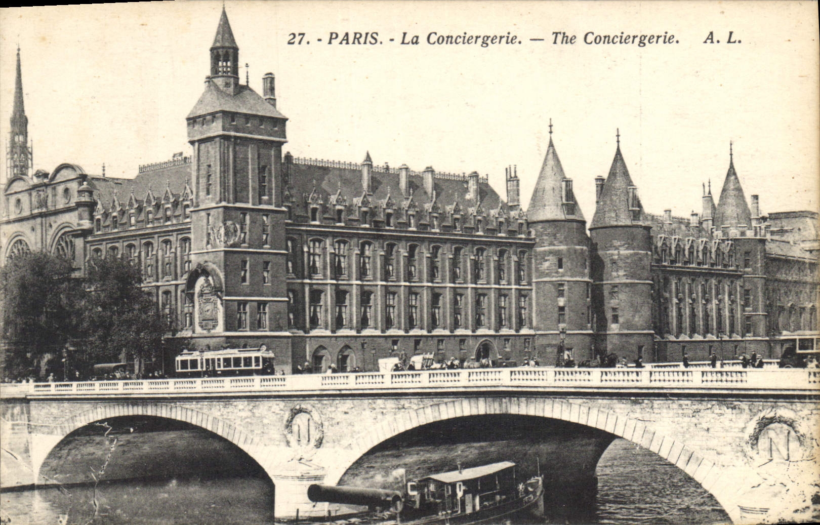 CPA Paris La Conciergerie Bateau