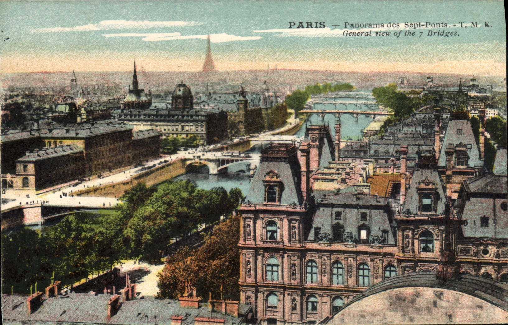 CPA Paris Panorama des Sept Ponts 