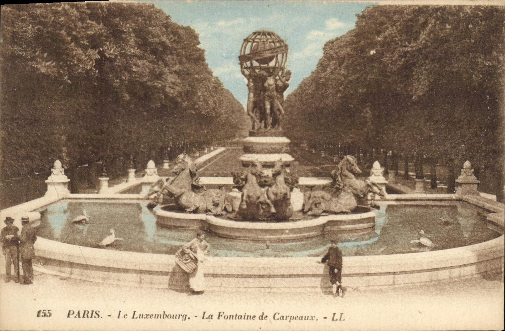 CPA Paris Le Luxembourg La Fontaine de Carpeaux