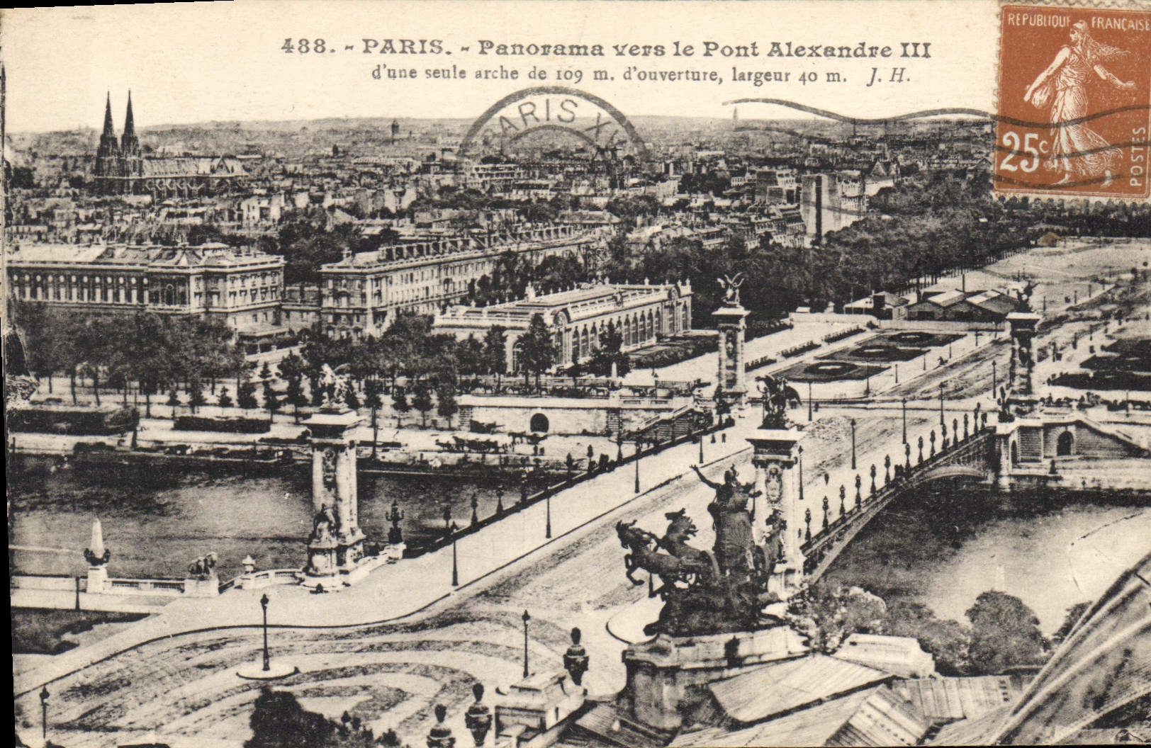 CPA Paris Panorama vers le Pont Alexandre III