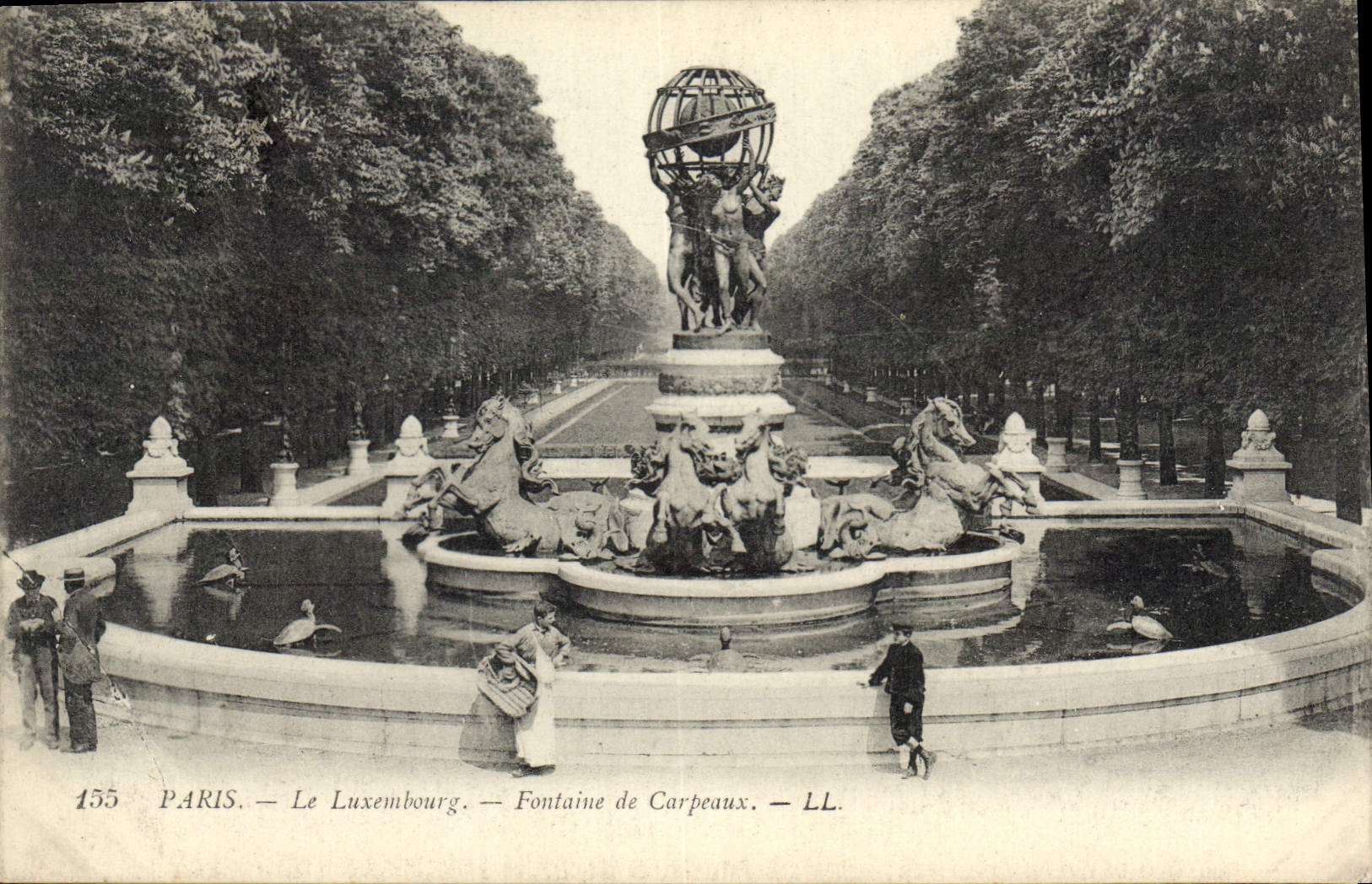 CPA Paris Le Luxembourg Fontaine de Carpeaux