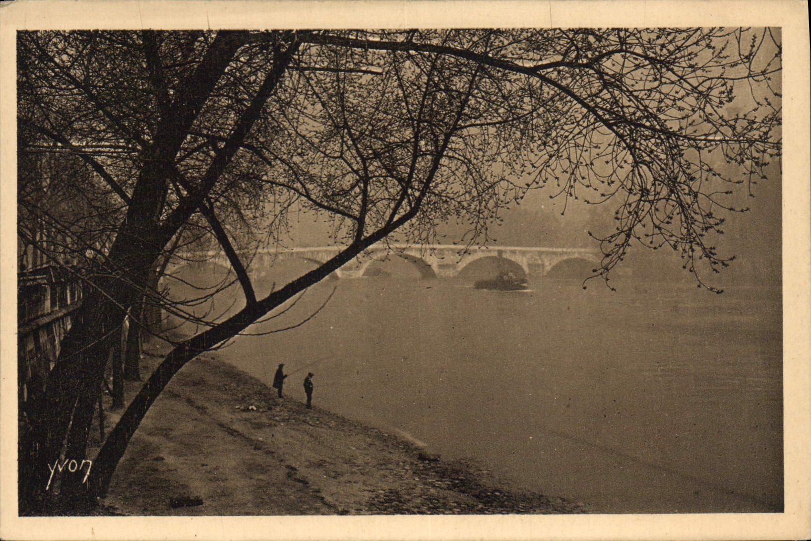 CPA Paris en Flanant La Seine Peche Pecheur
