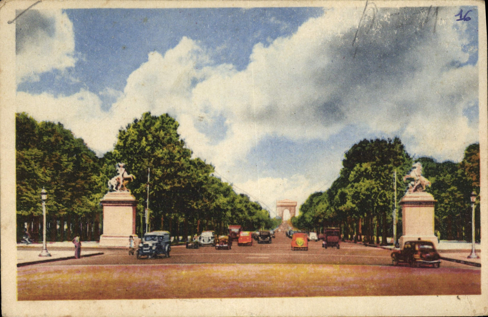 CPA Paris Avenue des Champs Elysees 