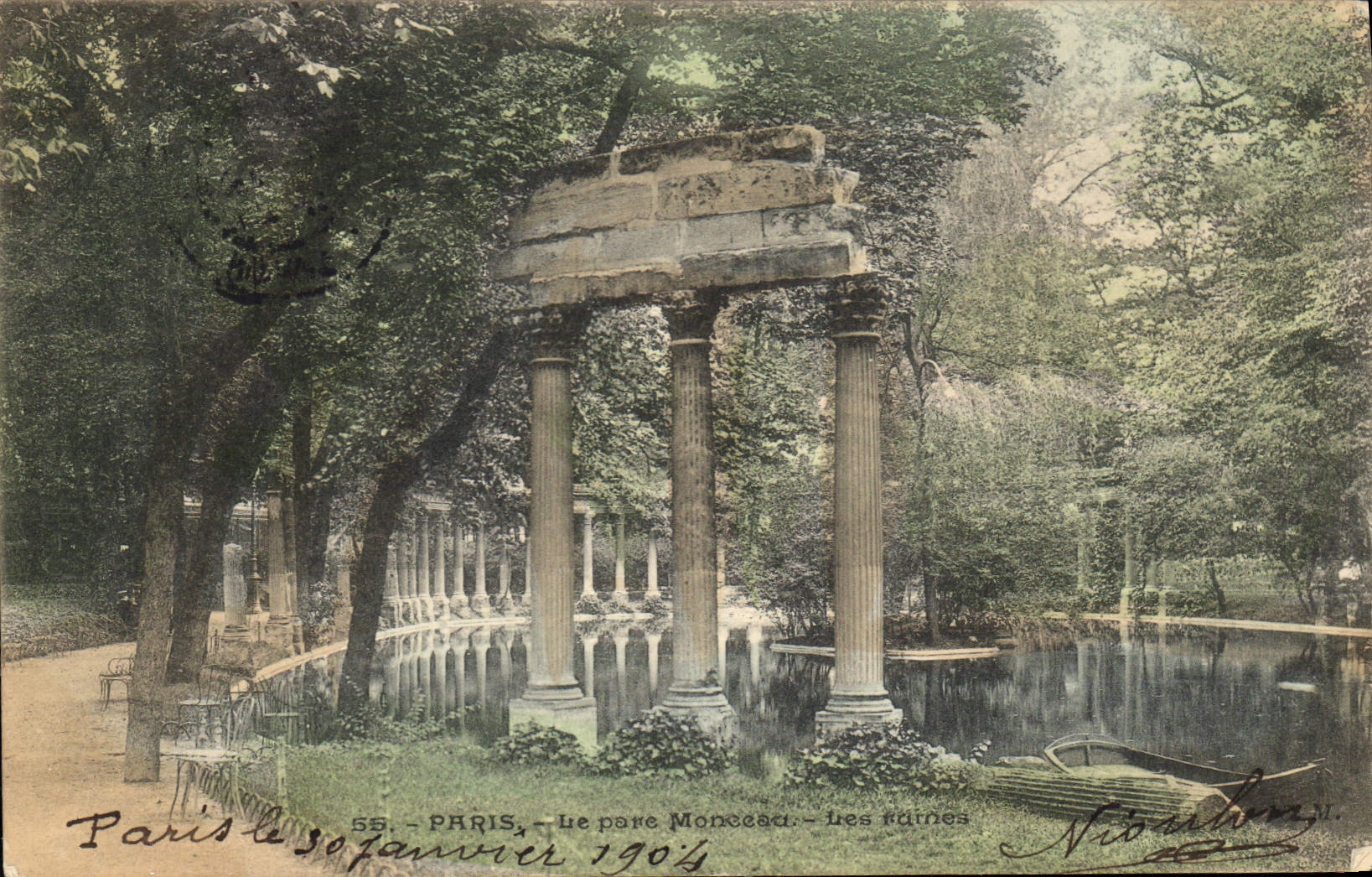 CPA Paris Le parc Monceau Les carnes 