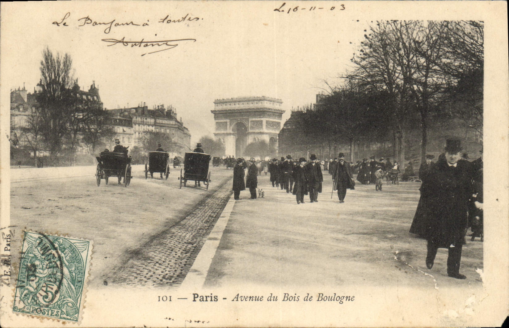 CPA Paris Avenue du Bois de Boulogne 