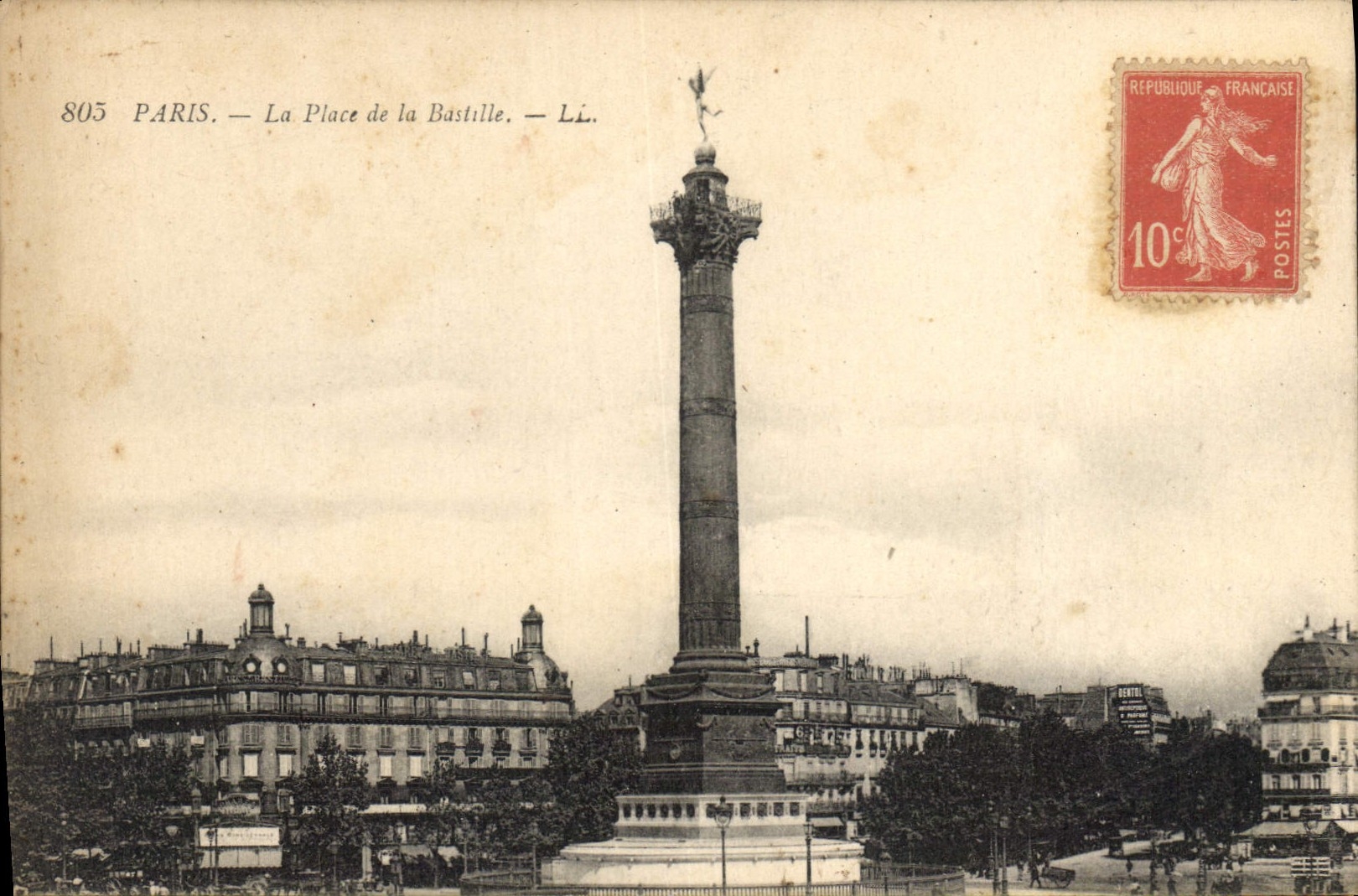 CPA Paris La Place de la Bastille