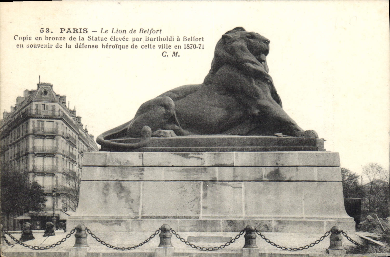 CPA Paris Le Lion de Belfort 