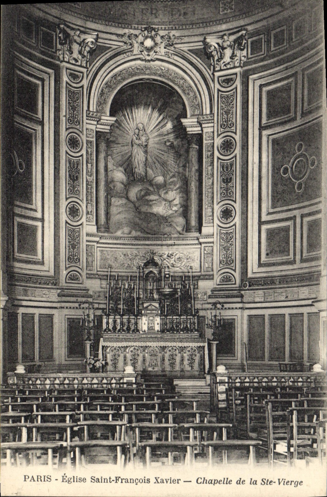 CPA Paris Eglise Saint Francois Xavier Chapelle de la Ste Vierge