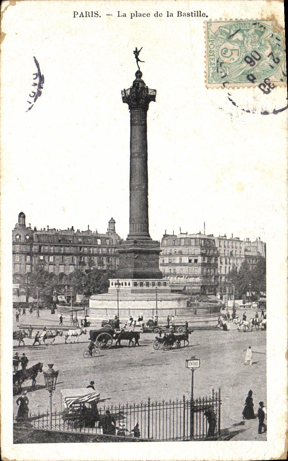 CPA Paris La Place de la Bastille