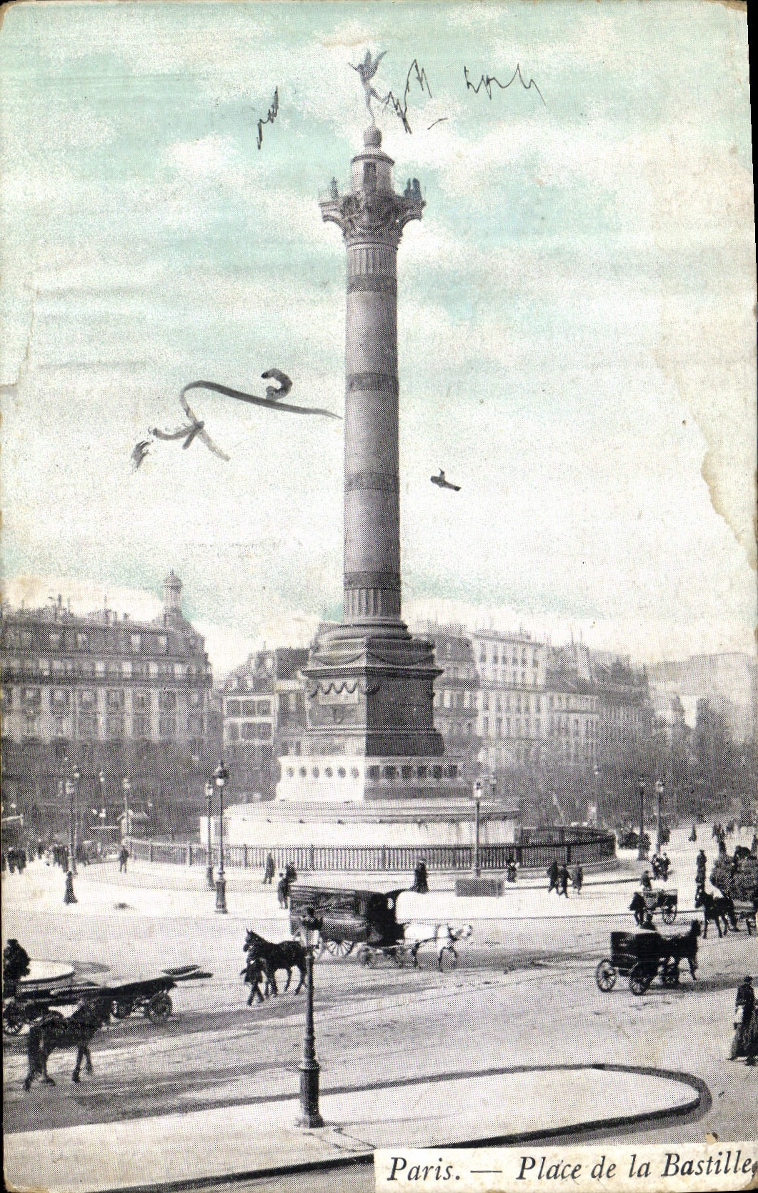 CPA Paris Place de la Bastille 