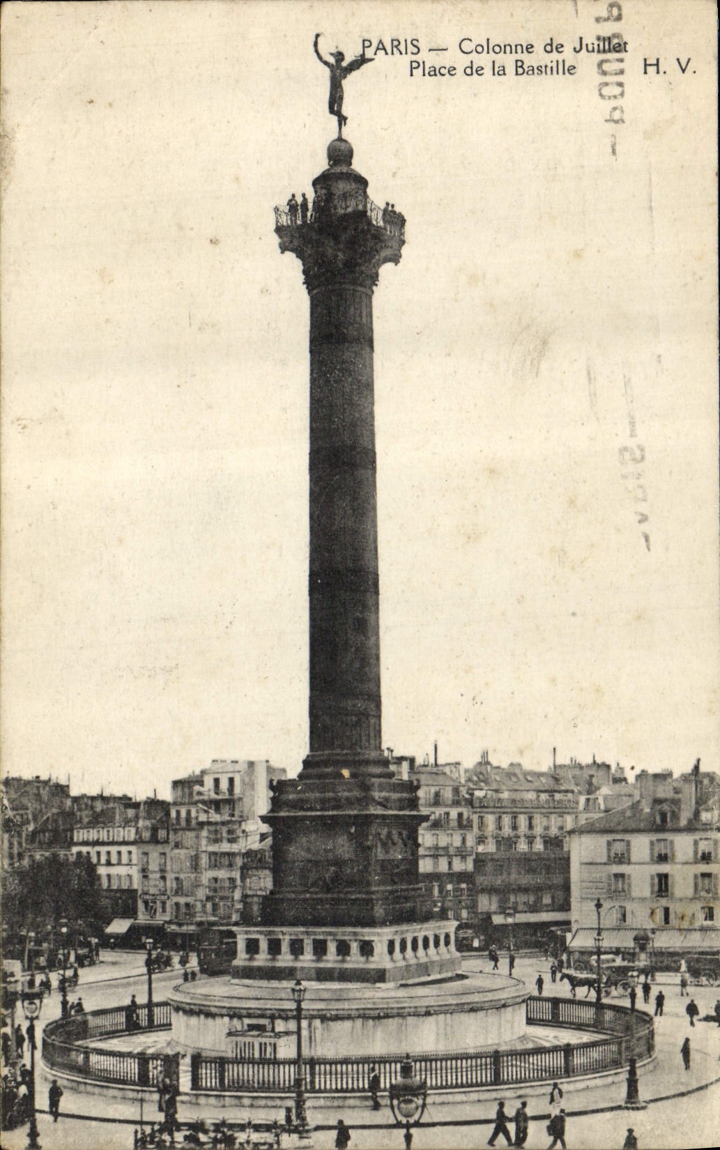 CPA Paris Colonne de Juillet Place de la Bastille
