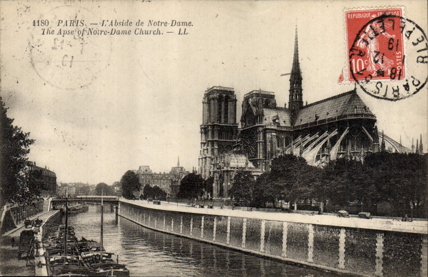 CPA Paris L'Abside de Notre Dame