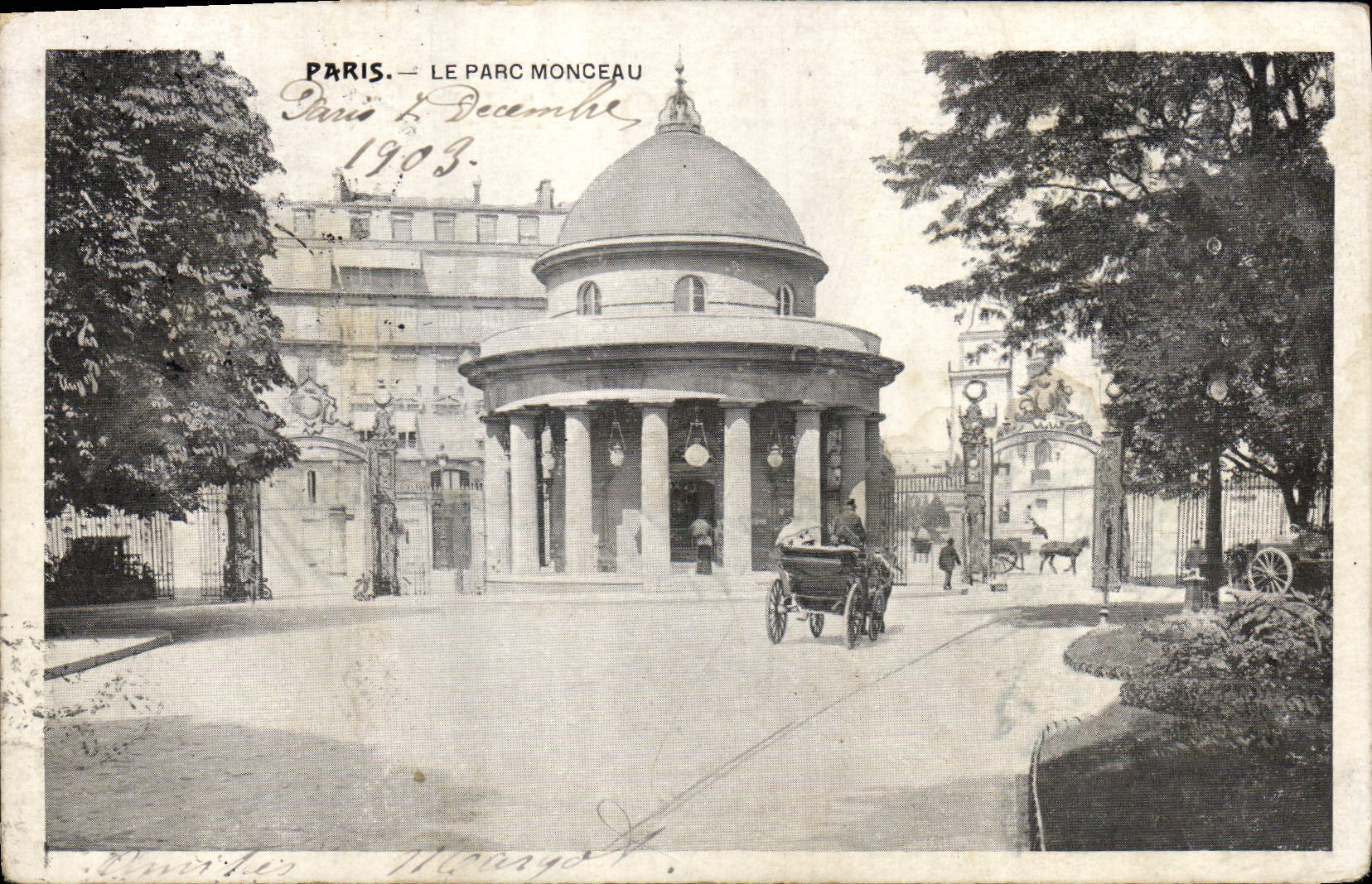 CPA Paris Le Parc Monceau 