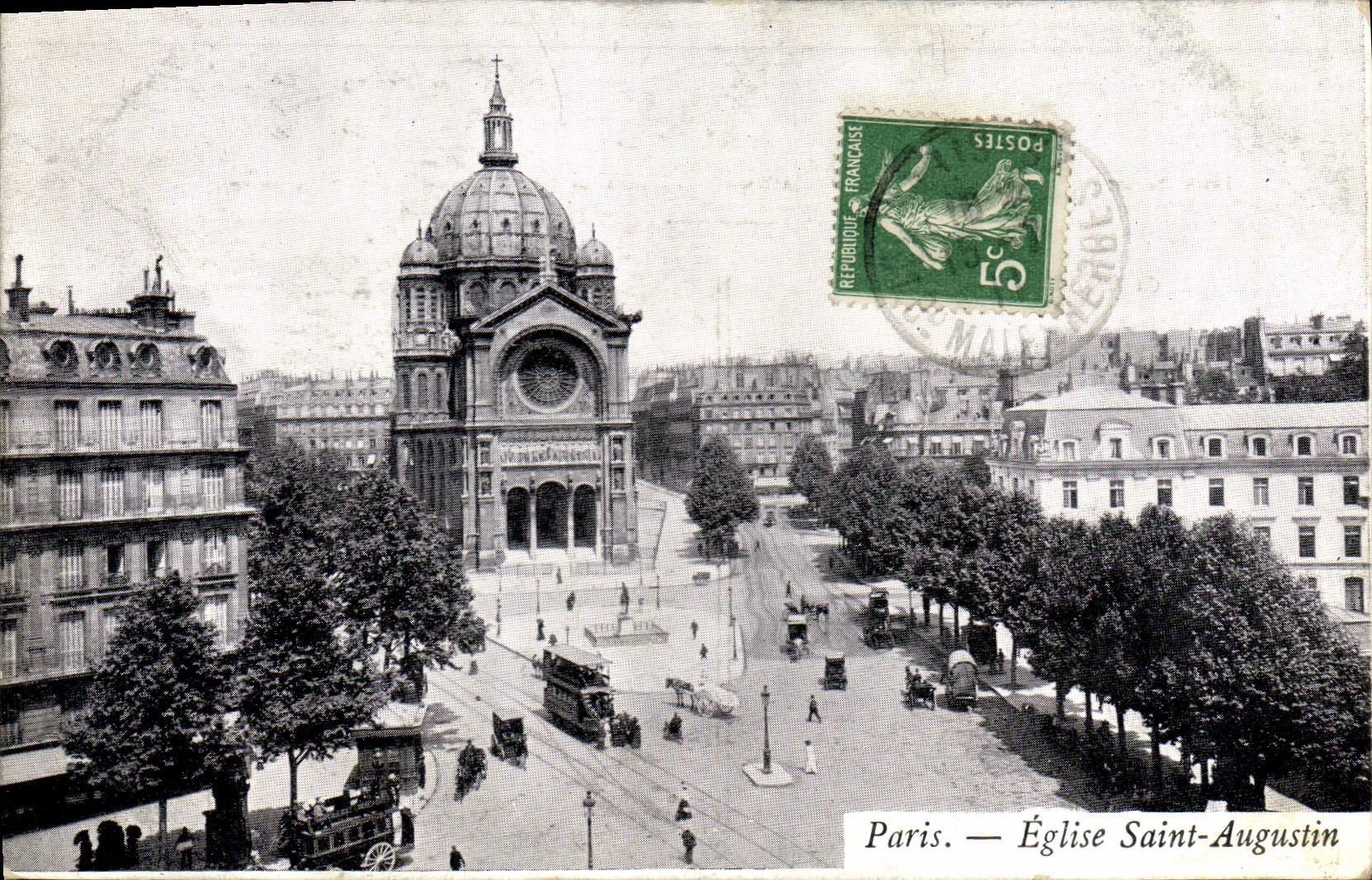 CPA Paris Eglise Saint Augustin 