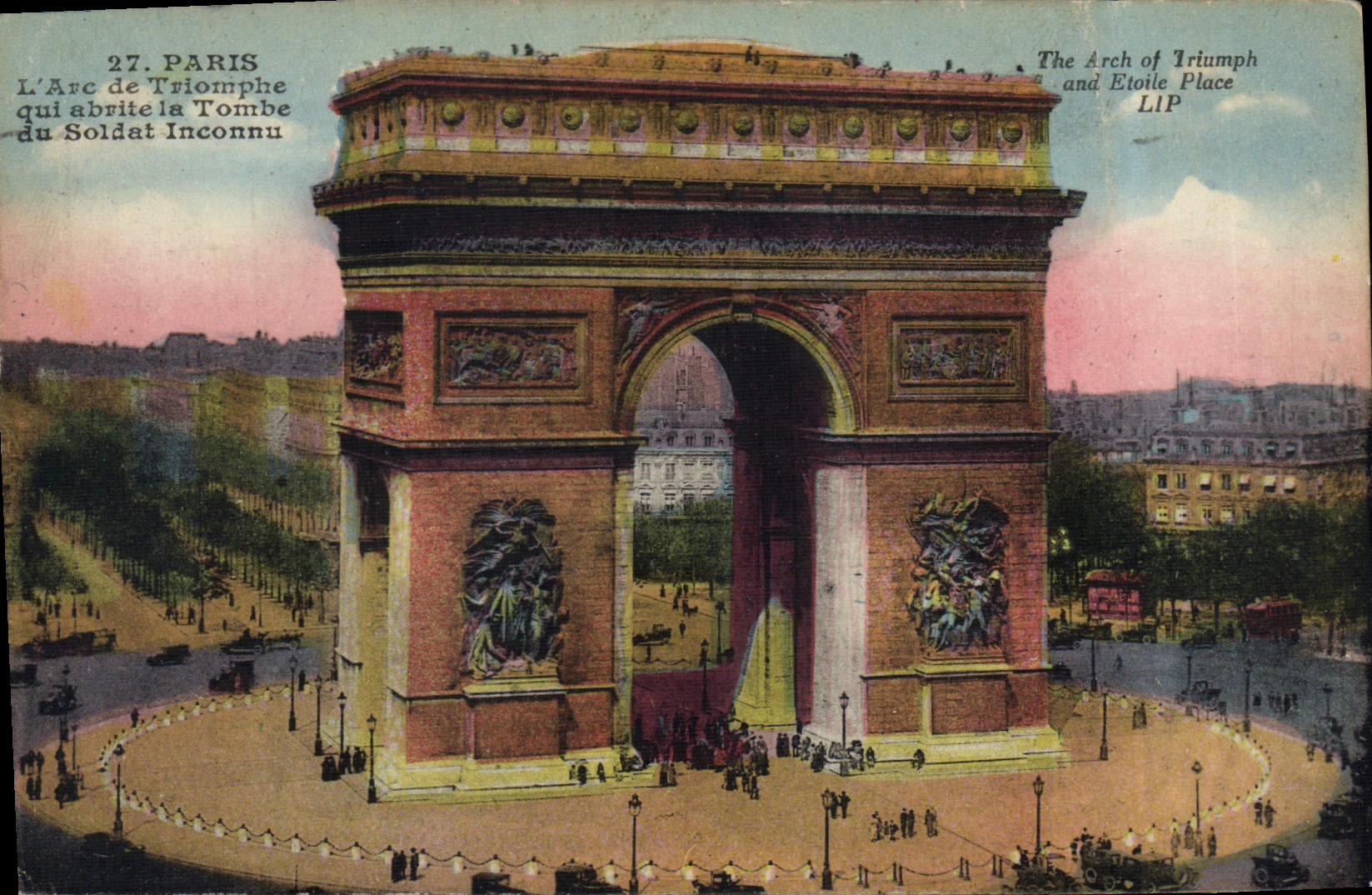 CPA Paris L'Arc de Triomphe 