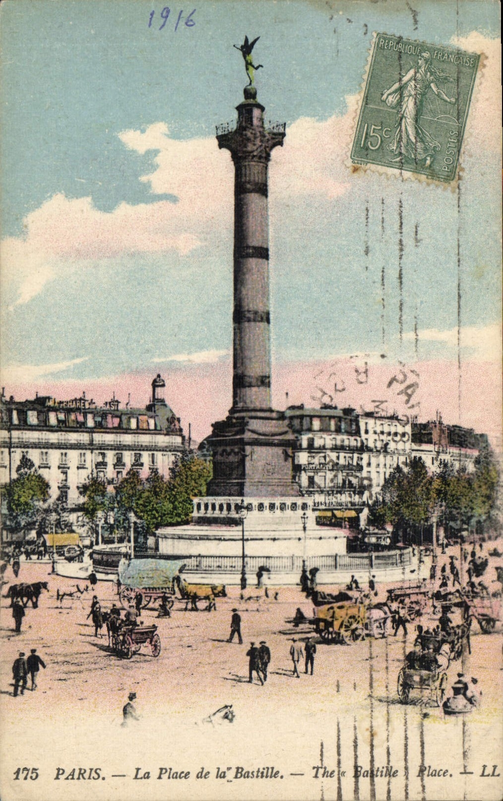 CPA Paris La Place de la Bastille