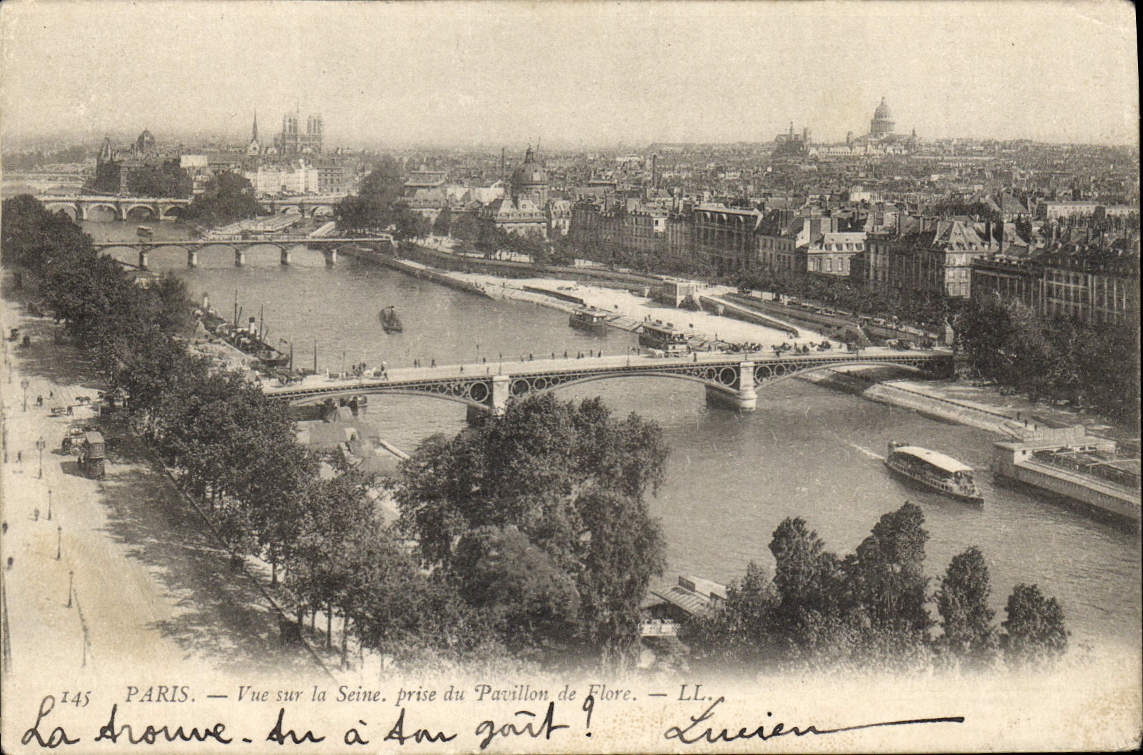 CPA Paris Vue sur la Seine prise du Pavillon de Flore