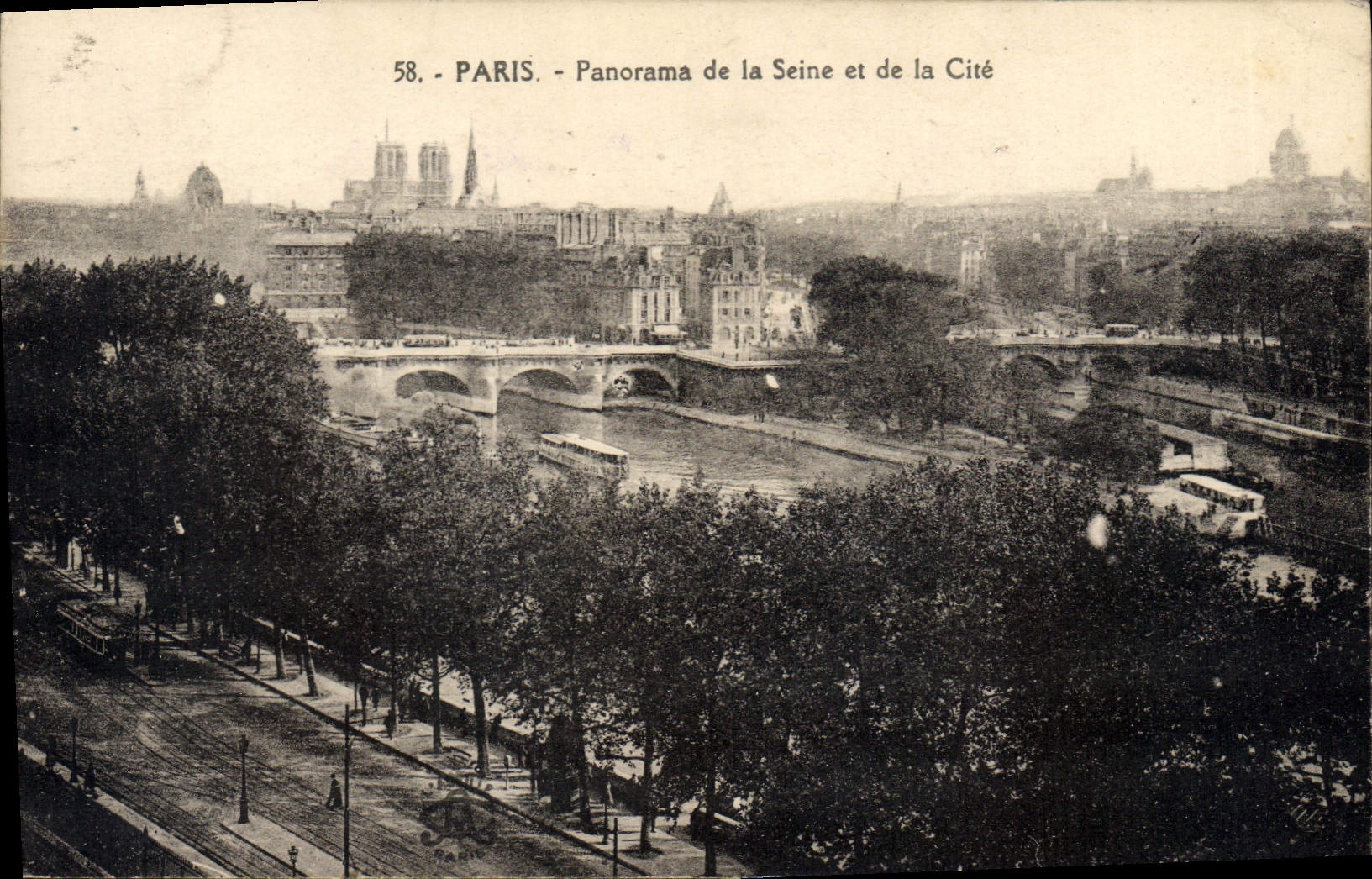 CPA Paris Panorama de la Seine et de la Cite