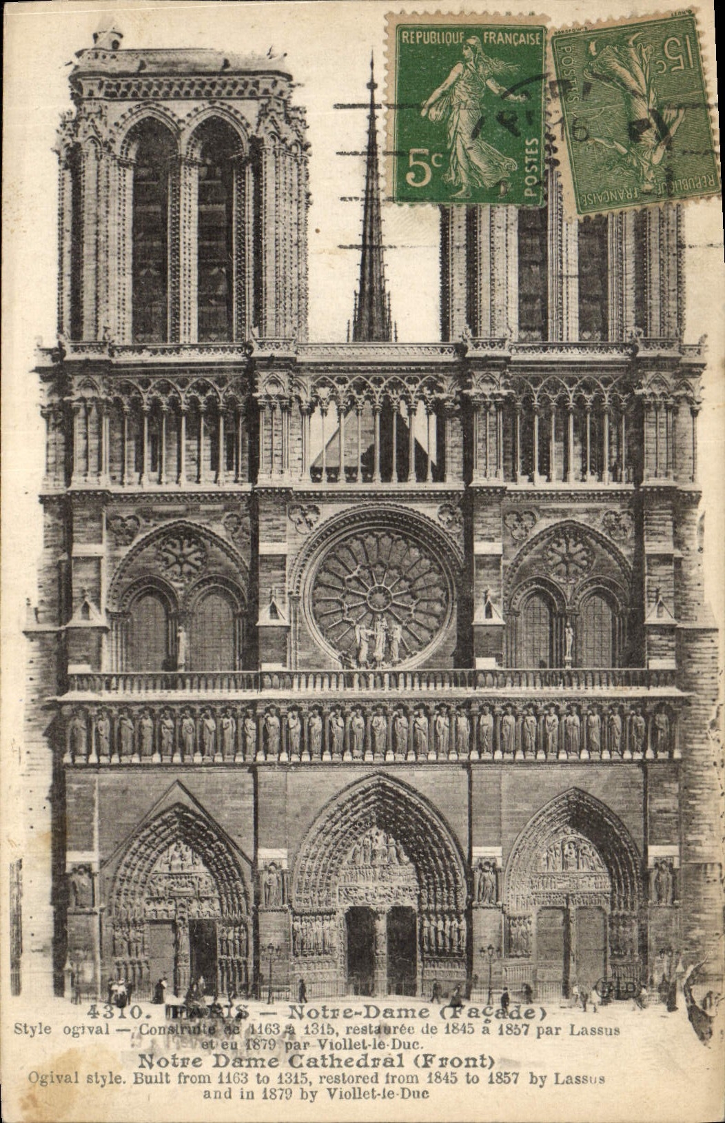 CPA Paris Notre Dame Facade
