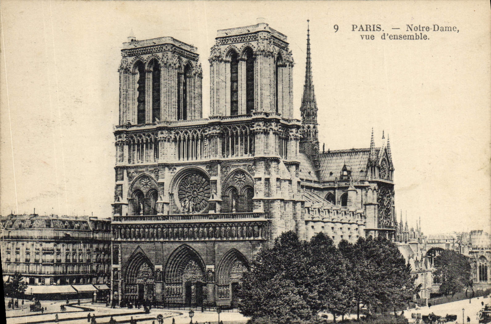 CPA Paris Notre Dame Vue d'ensemble