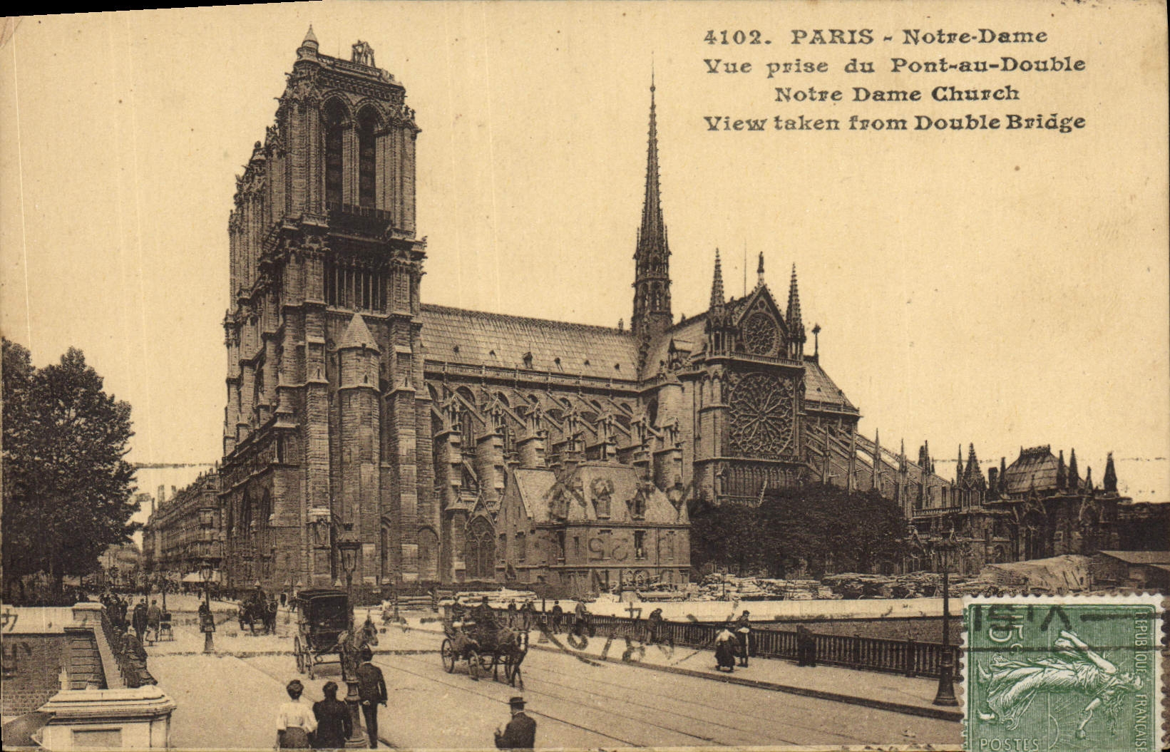 CPA Paris Notre Dame Vue prise du Pont au Double